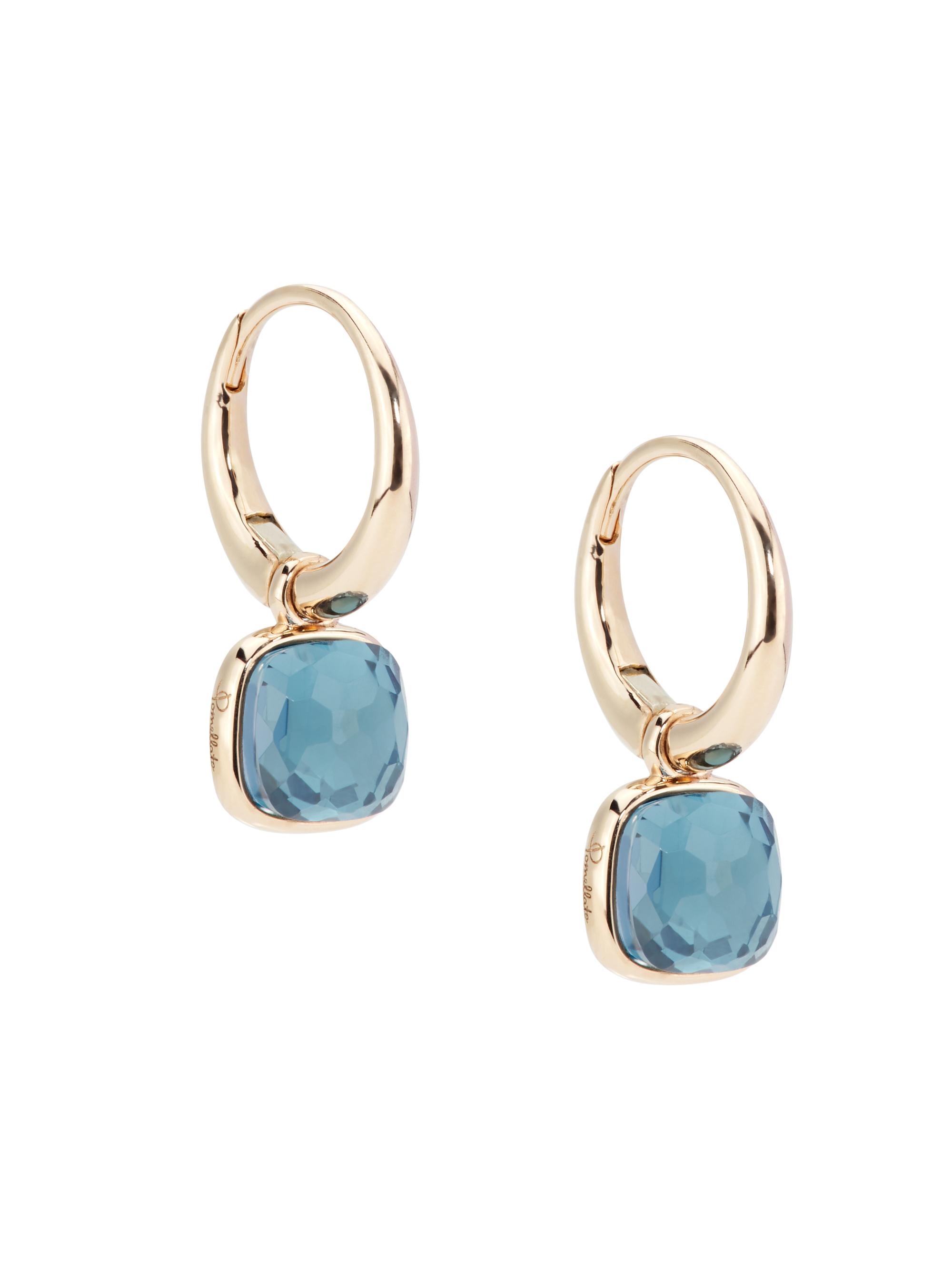 Pomellato Women's Nudo Mini 18K Rose Gold & London Blue Topaz Drop Earrings - Rose Gold