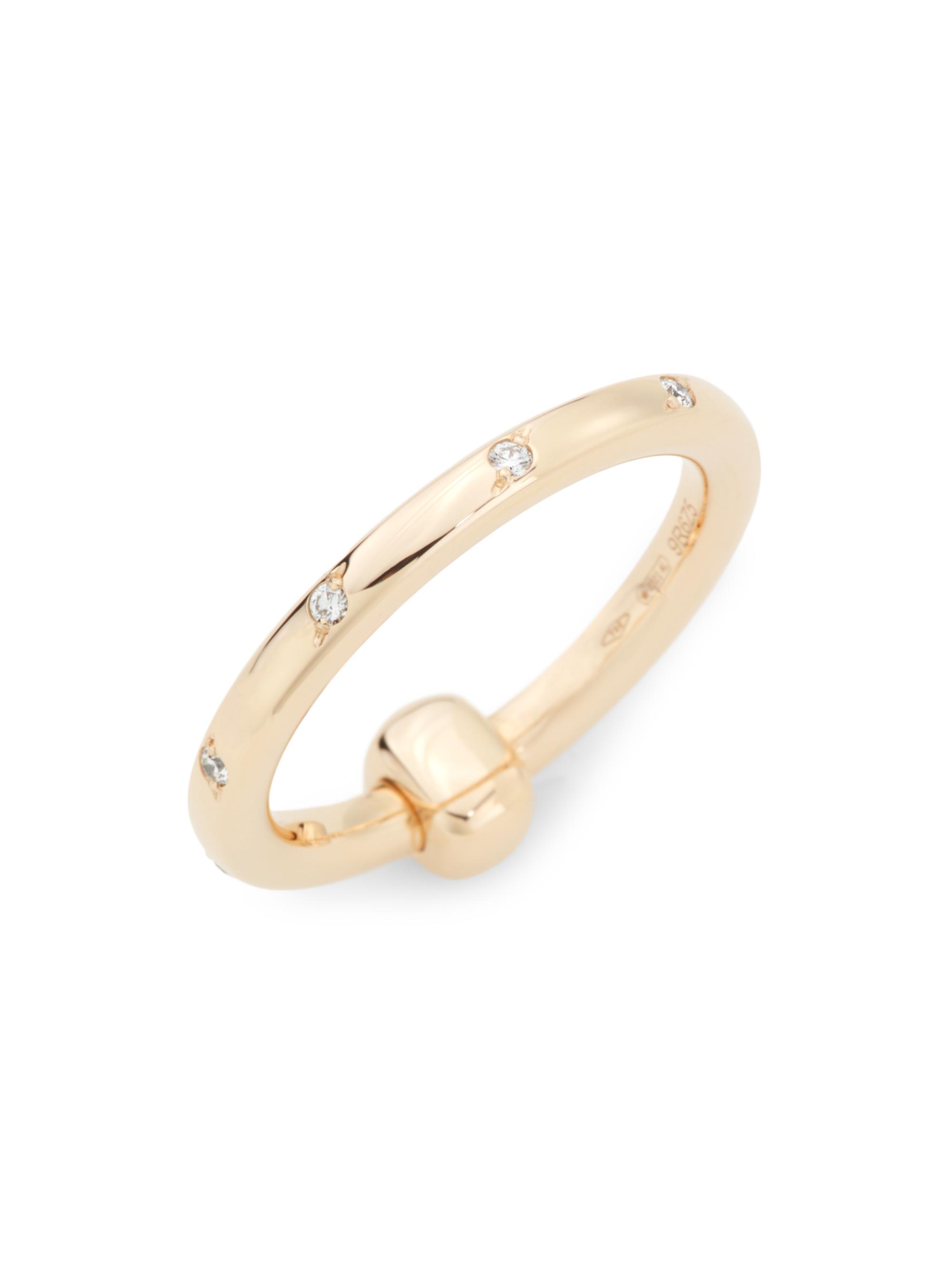 Pomellato Women's  Together 18K Rose Gold & 0.10 TCW Diamond Ring - Rose Gold