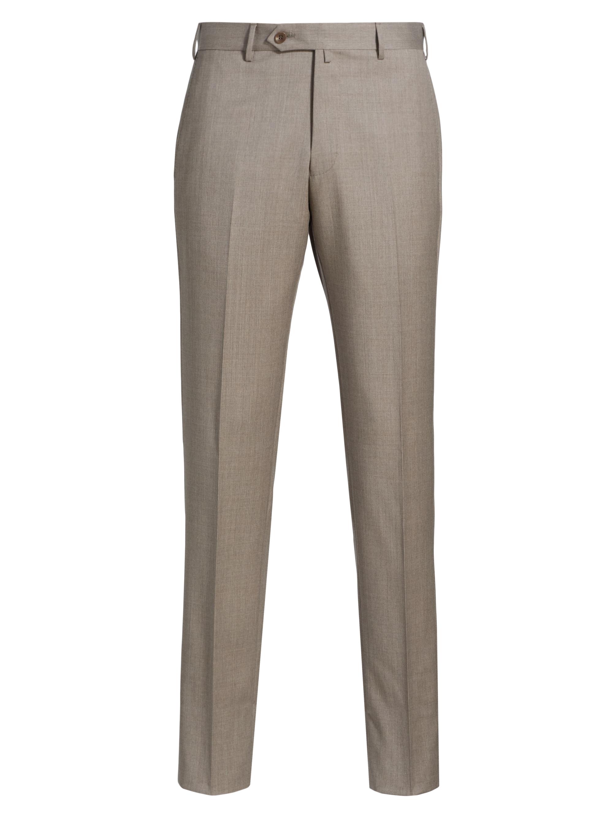 Saks Fifth Avenue Men's COLLECTION Basic Wool Dress Trousers - Tan