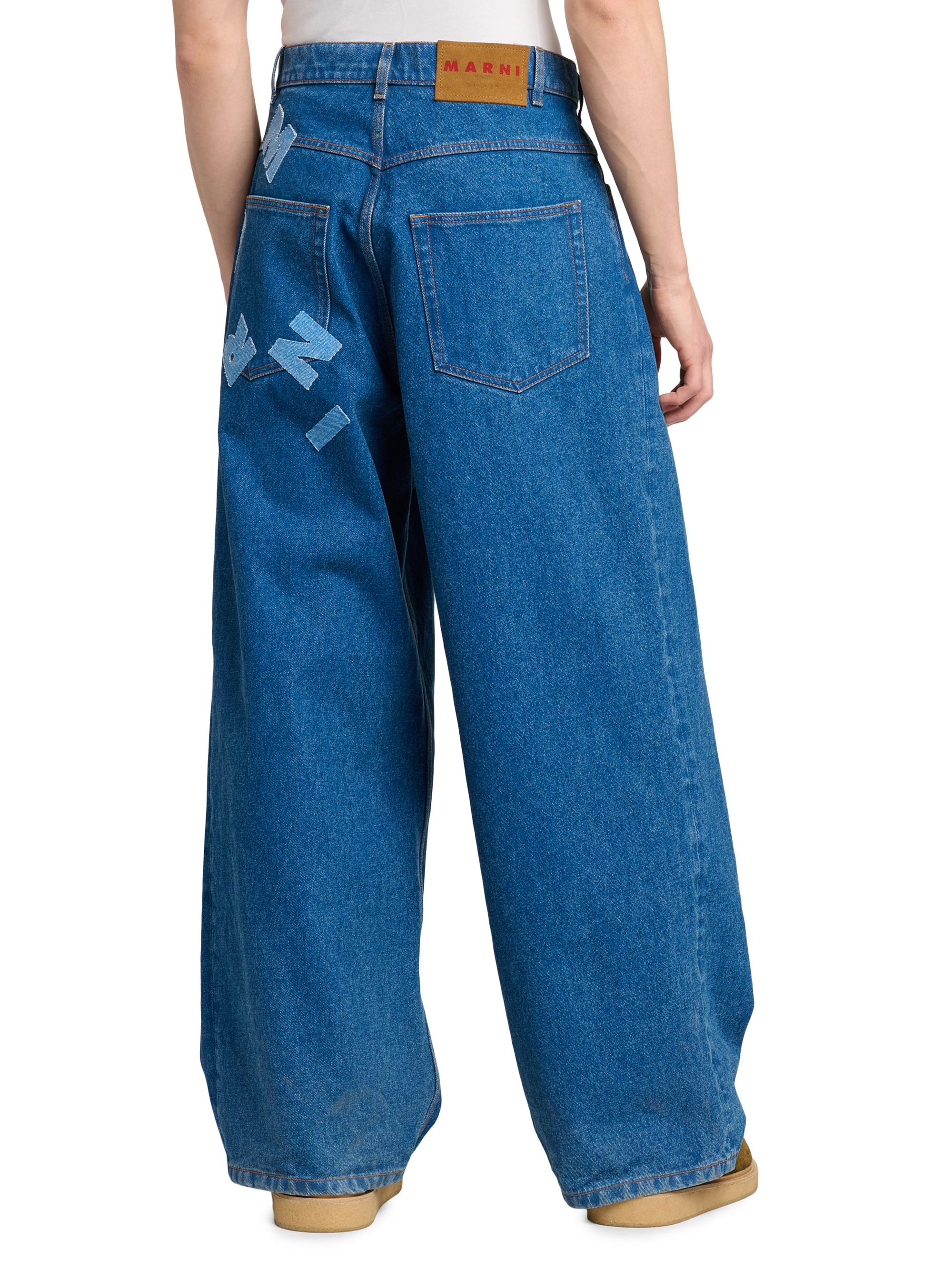 Marni Patch Logo Wide-Leg Jeans | Saks Fifth Avenue