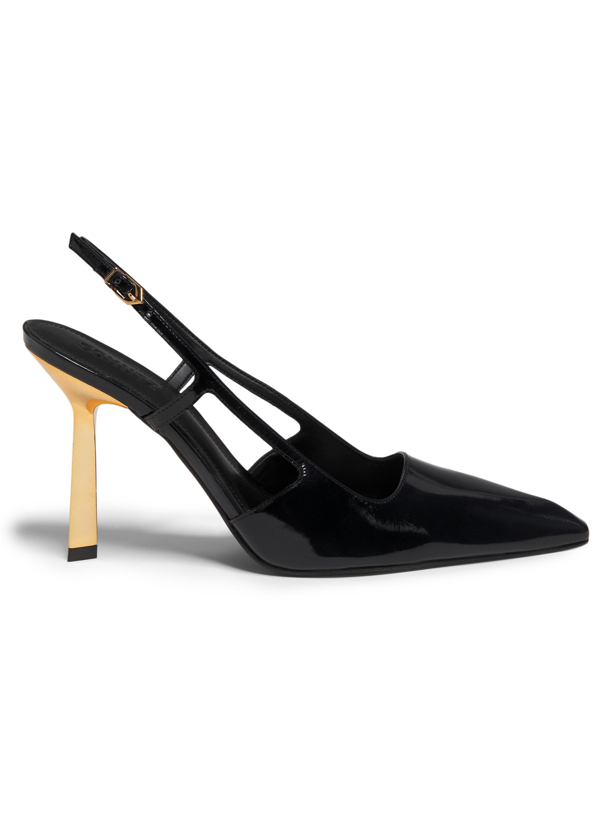 Schutz Sophia 100MM Patent Leather Slingback Pumps Saks Fifth