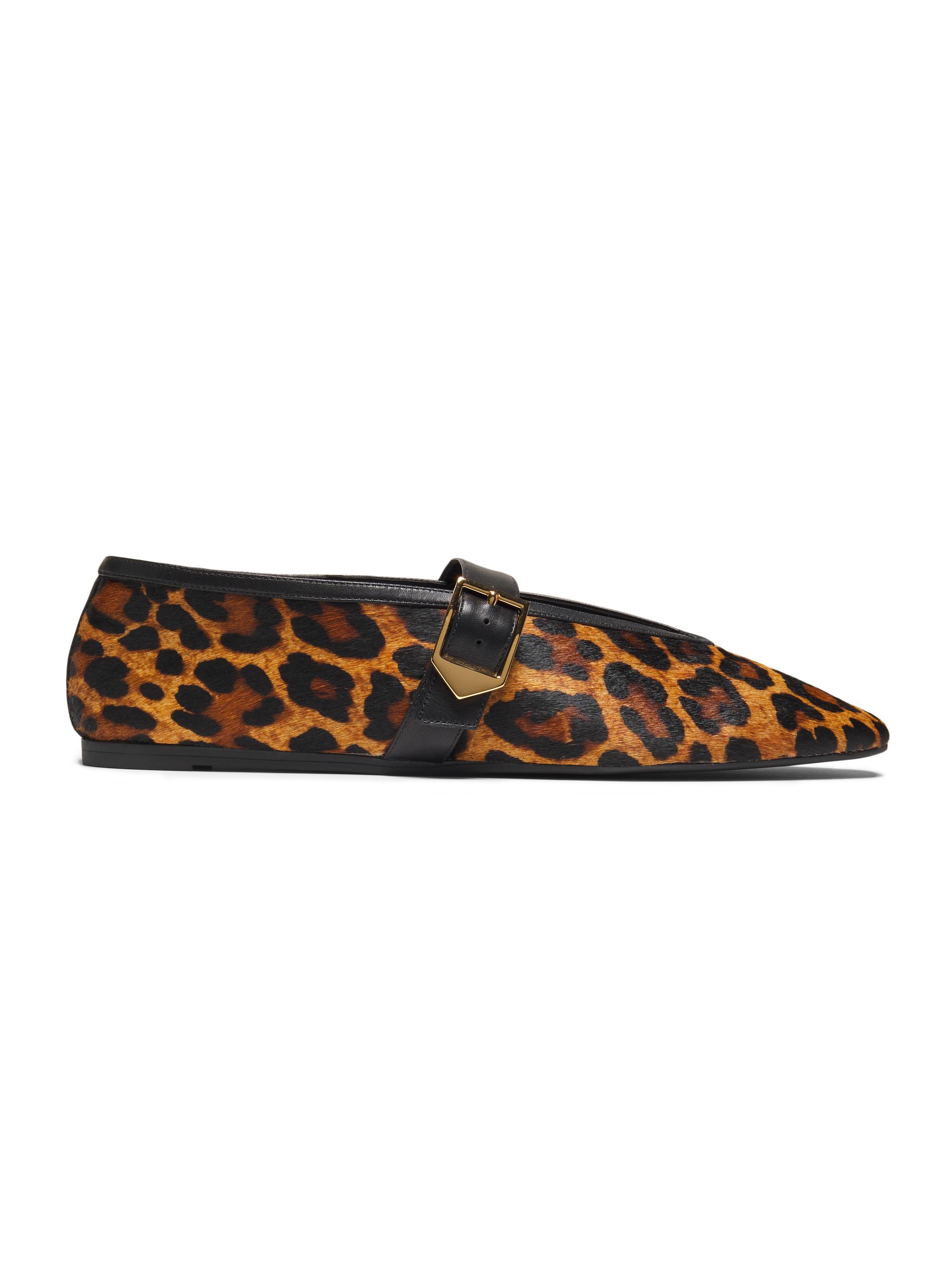 Schutz Women's Courtney Printed Calf Hair Ballet Flats - Leopard