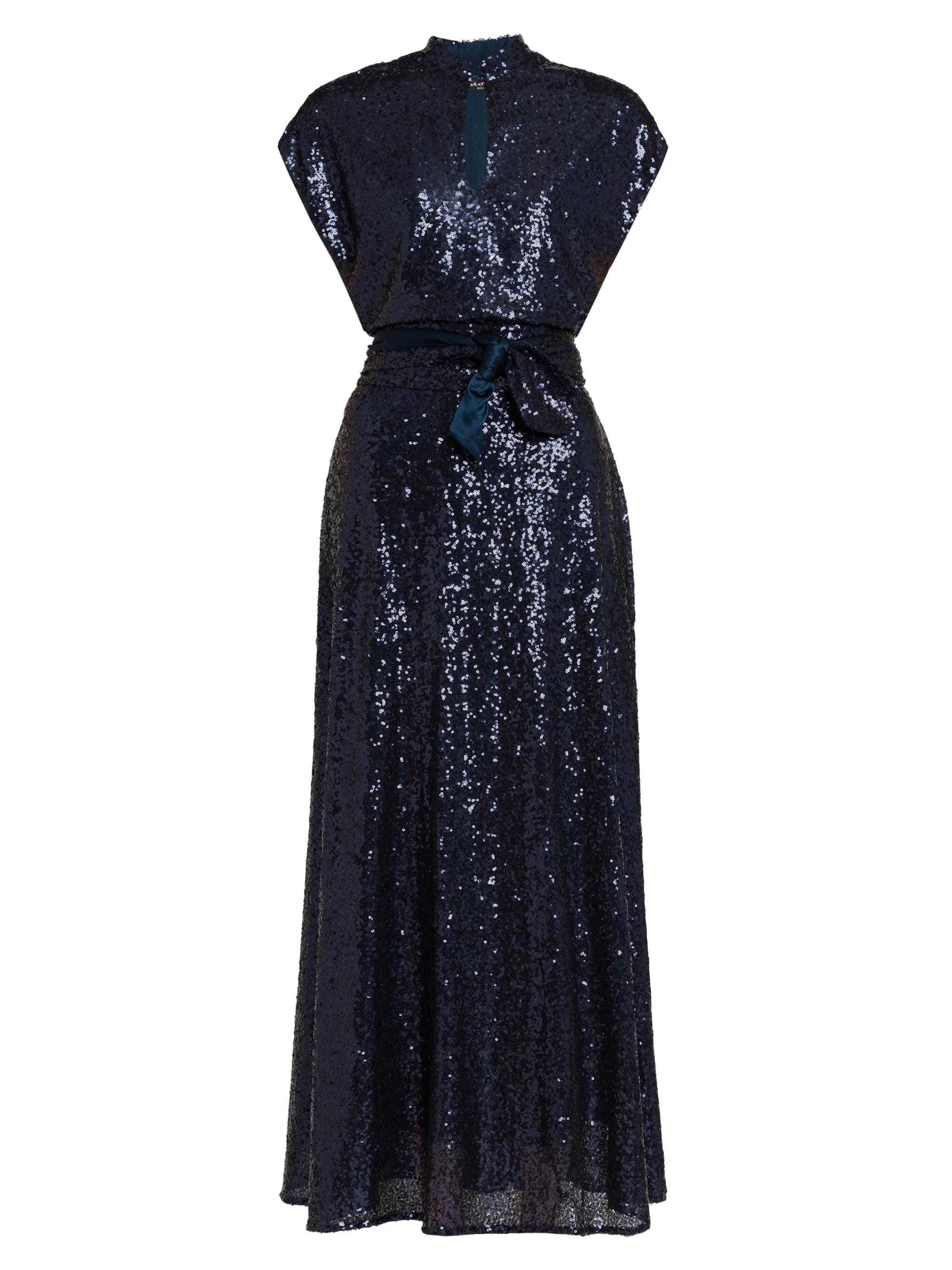 Kiton Women's Keyhole Sequin Midi-Dress - Blue
