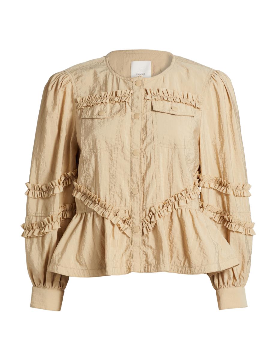 Cinq à Sept Kumiko Ruffled Parachute Jacket | Saks Fifth Avenue