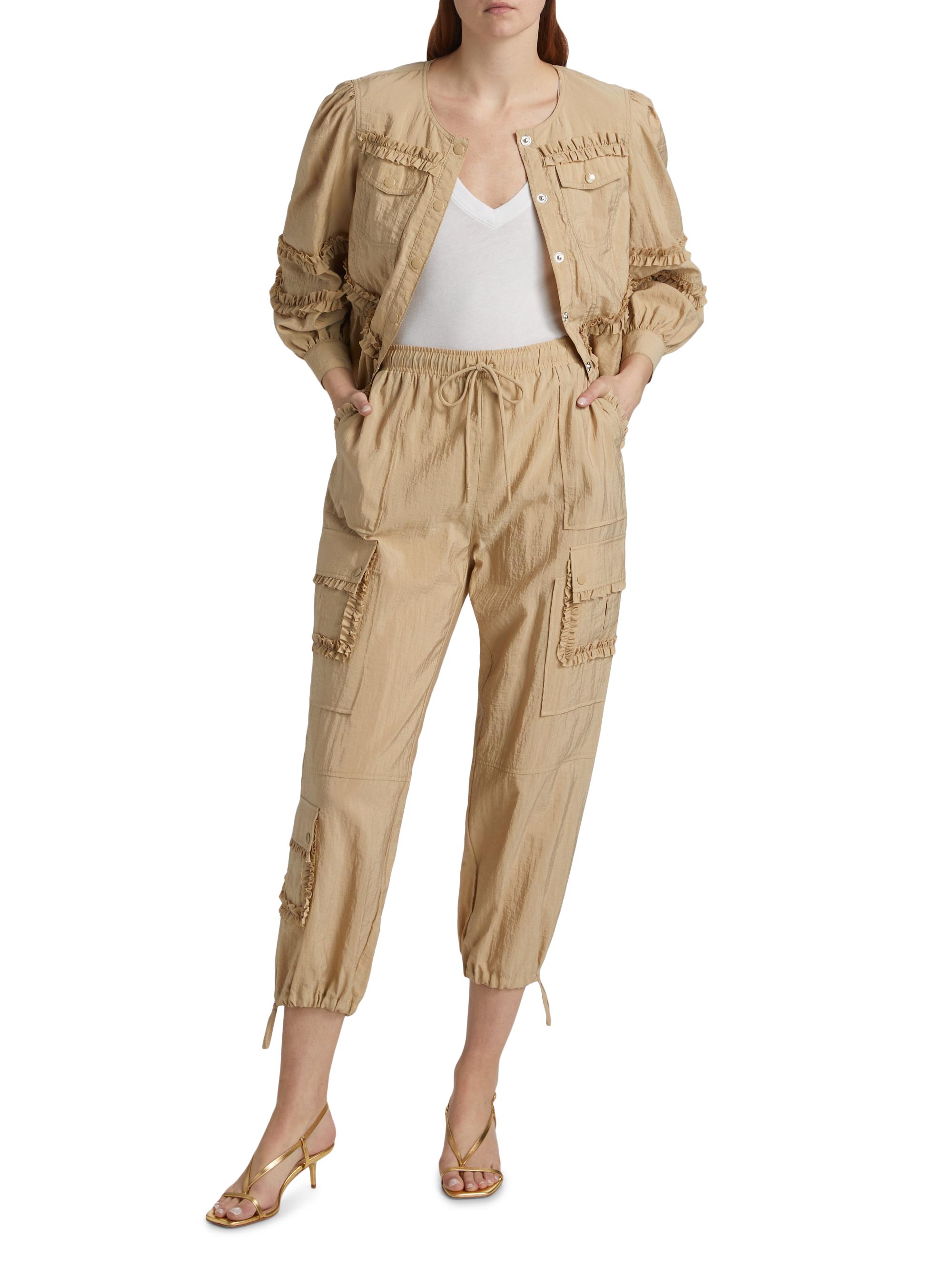 Cinq à Sept Nissan Ruffled Parachute Crop Pants | Saks Fifth