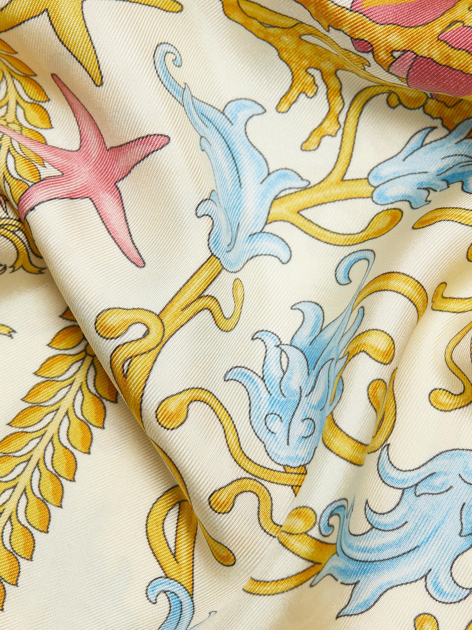 VERSACE 海洋生物プリント パンツ XL Versace Underwater Barocco Silk Twill Pants | Saks Fifth Avenue