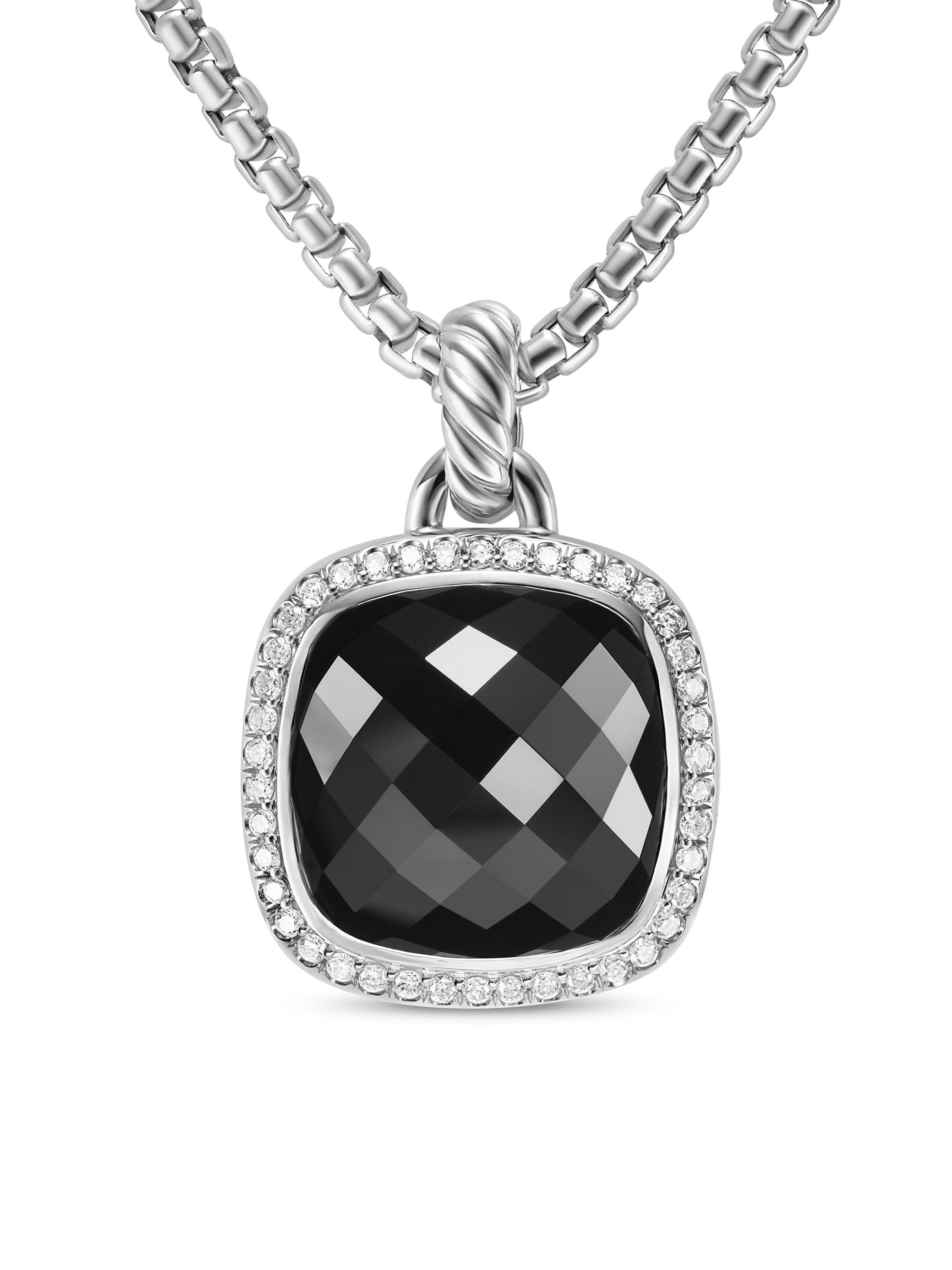 David Yurman Women's Albion Pendant in Sterling Silver - Black Onyx