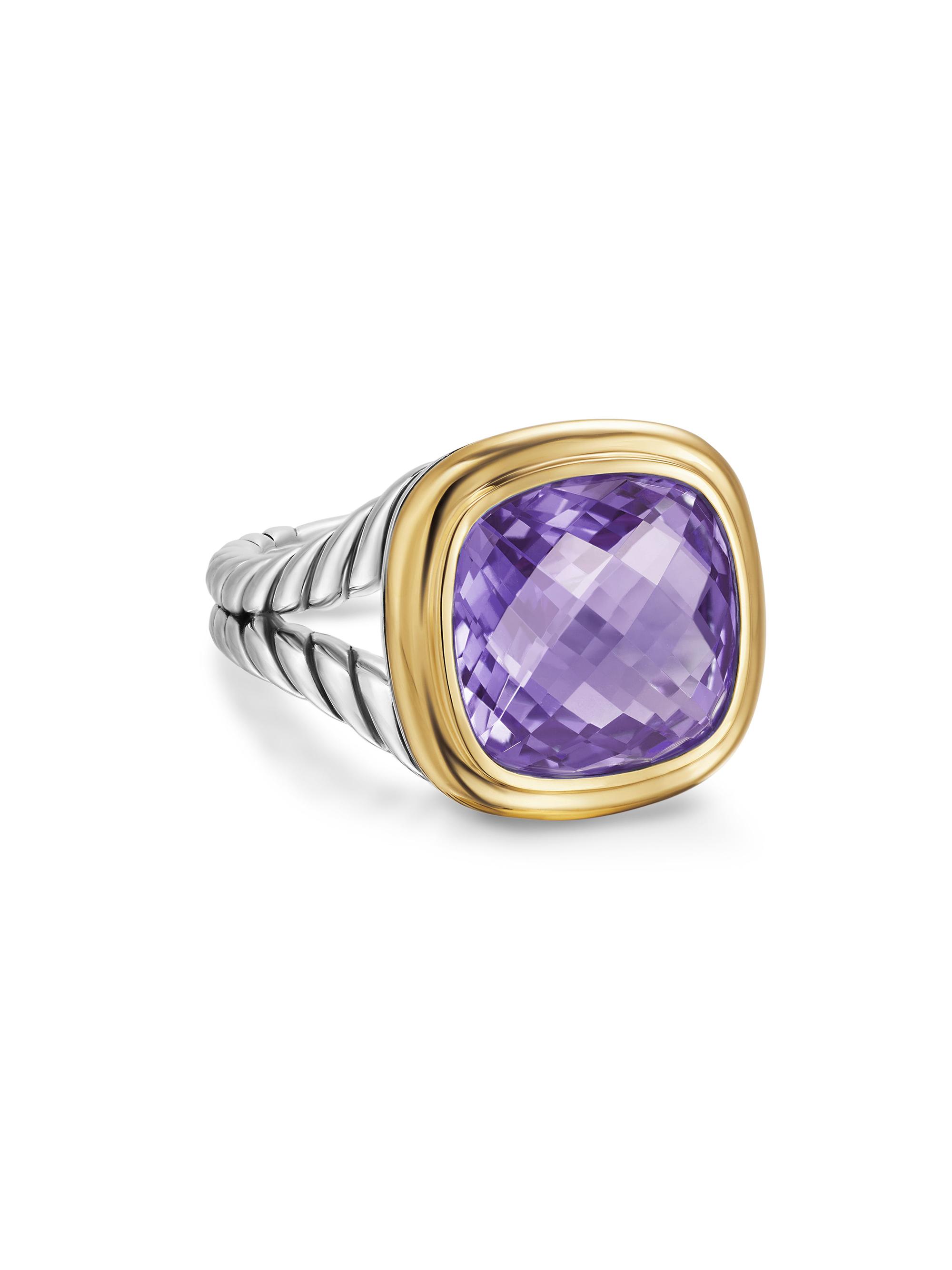 David Yurman Women's Albion Ring in Sterling Silver - Champagne Citrine