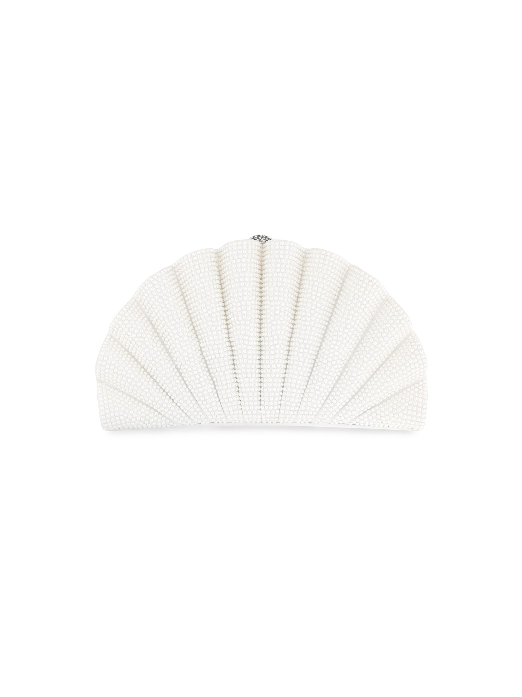 Judith Leiber Couture Women's Embellished Origami Fan Clutch - White
