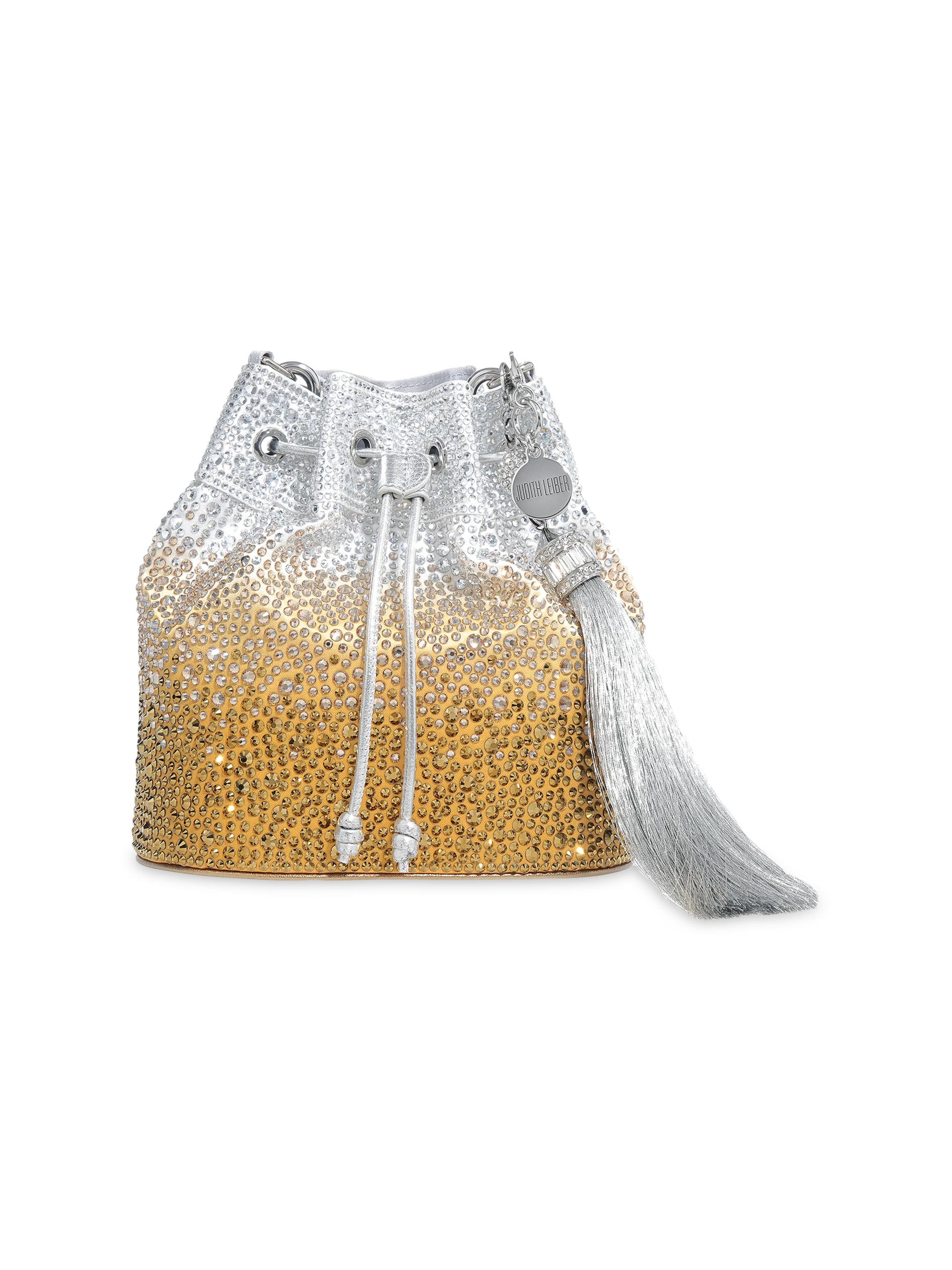 Judith Leiber Couture Women's Piper Crystal-Embellished Tassel Bucket Bag - Silver And Gold