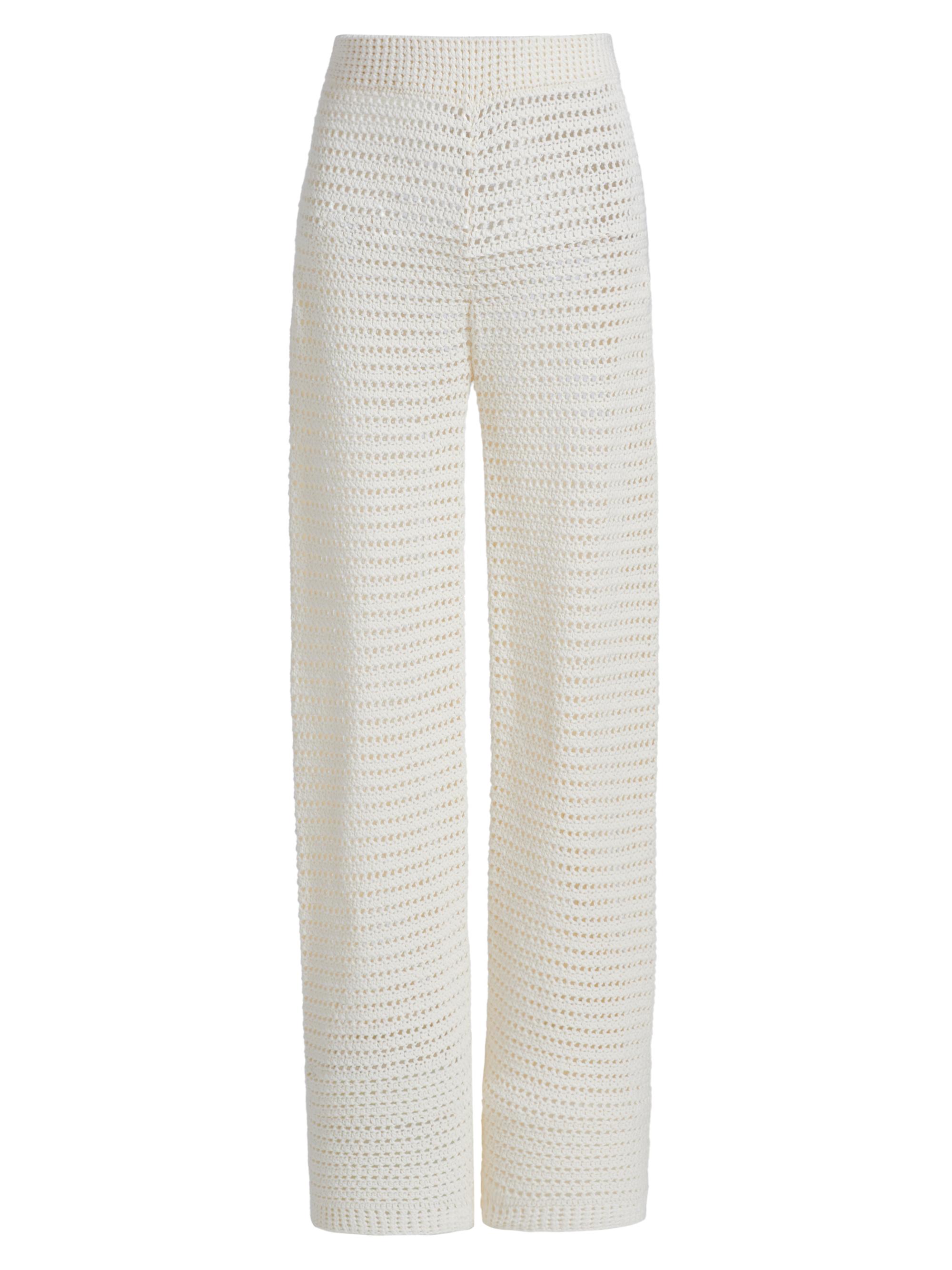 Leset Women's Lucy Open-Knit Cotton Pants - Creme