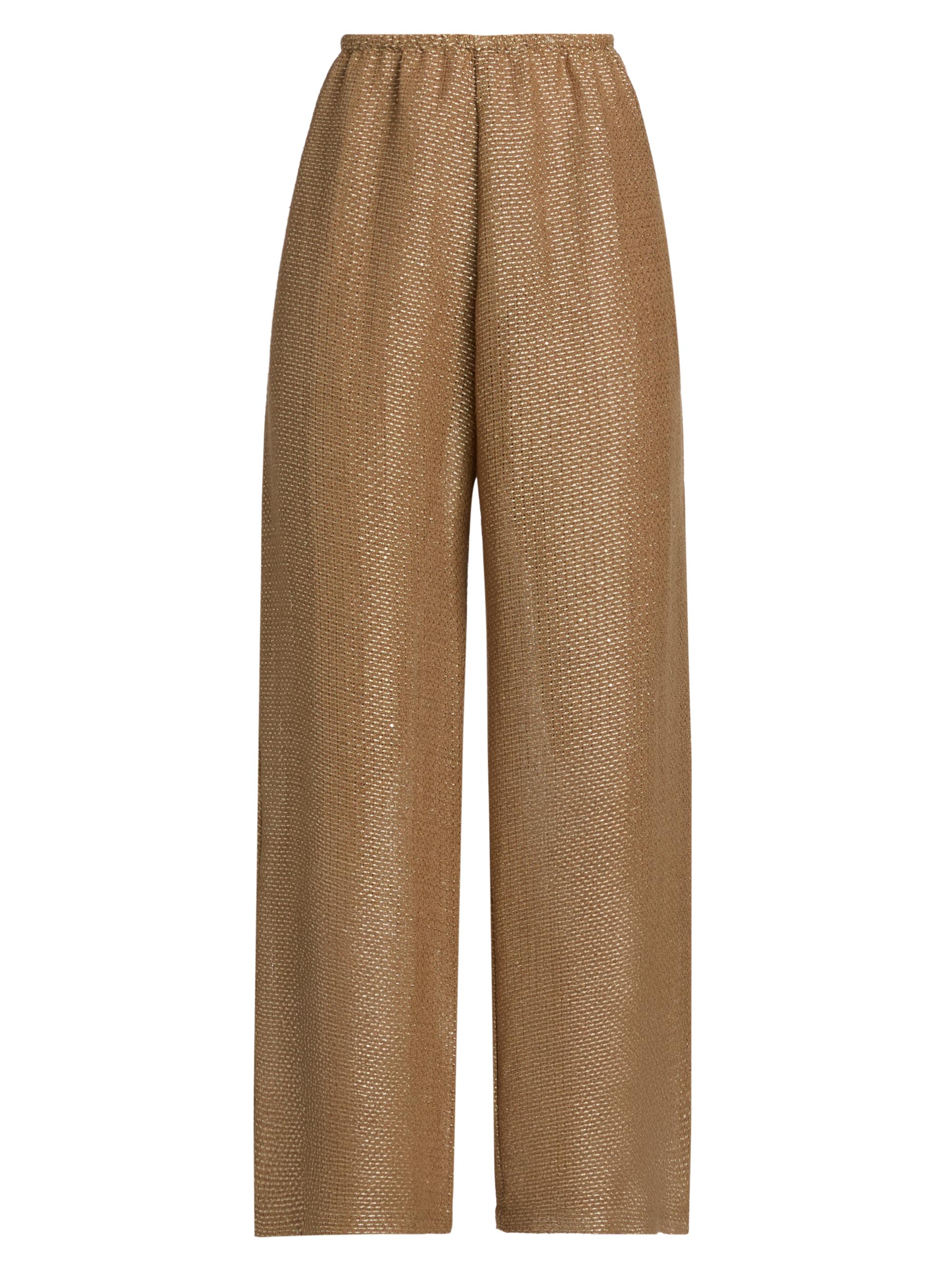 Leset Women's Stella Wide-Leg Linen-Blend Pants - Honey