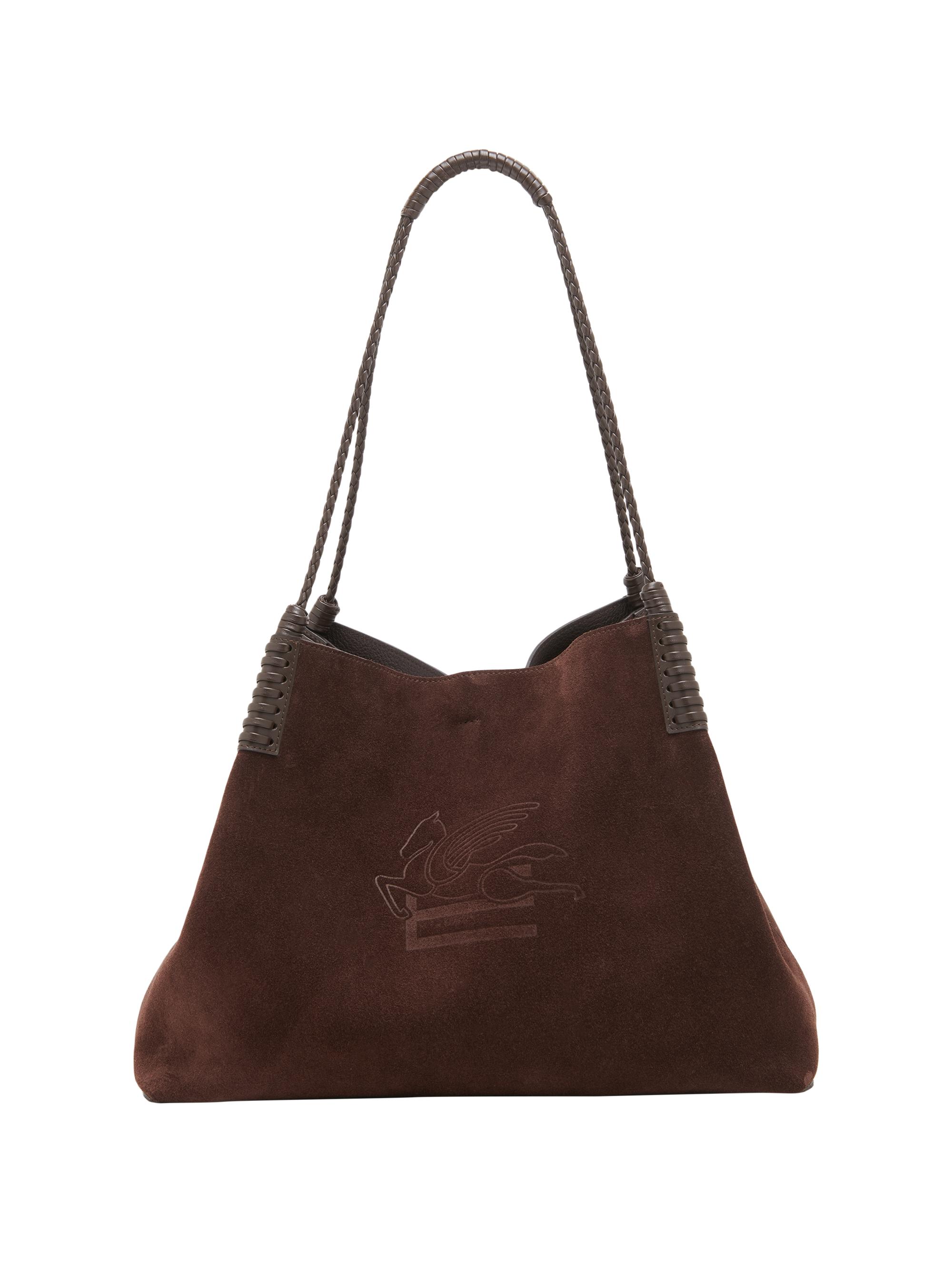 Etro Women's Libra Suede Shopping Tote - Marrone Scuro