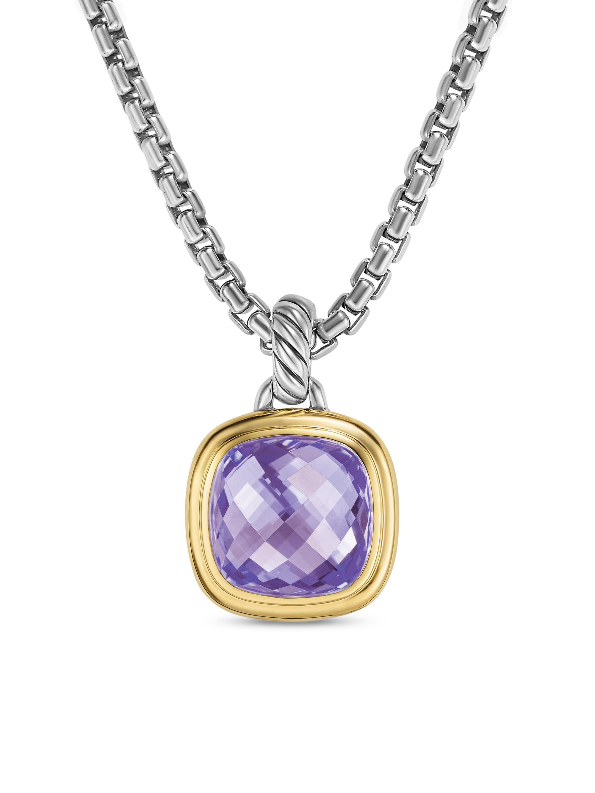 David Yurman Women's Albion Pendant in Sterling Silver - Amethyst
