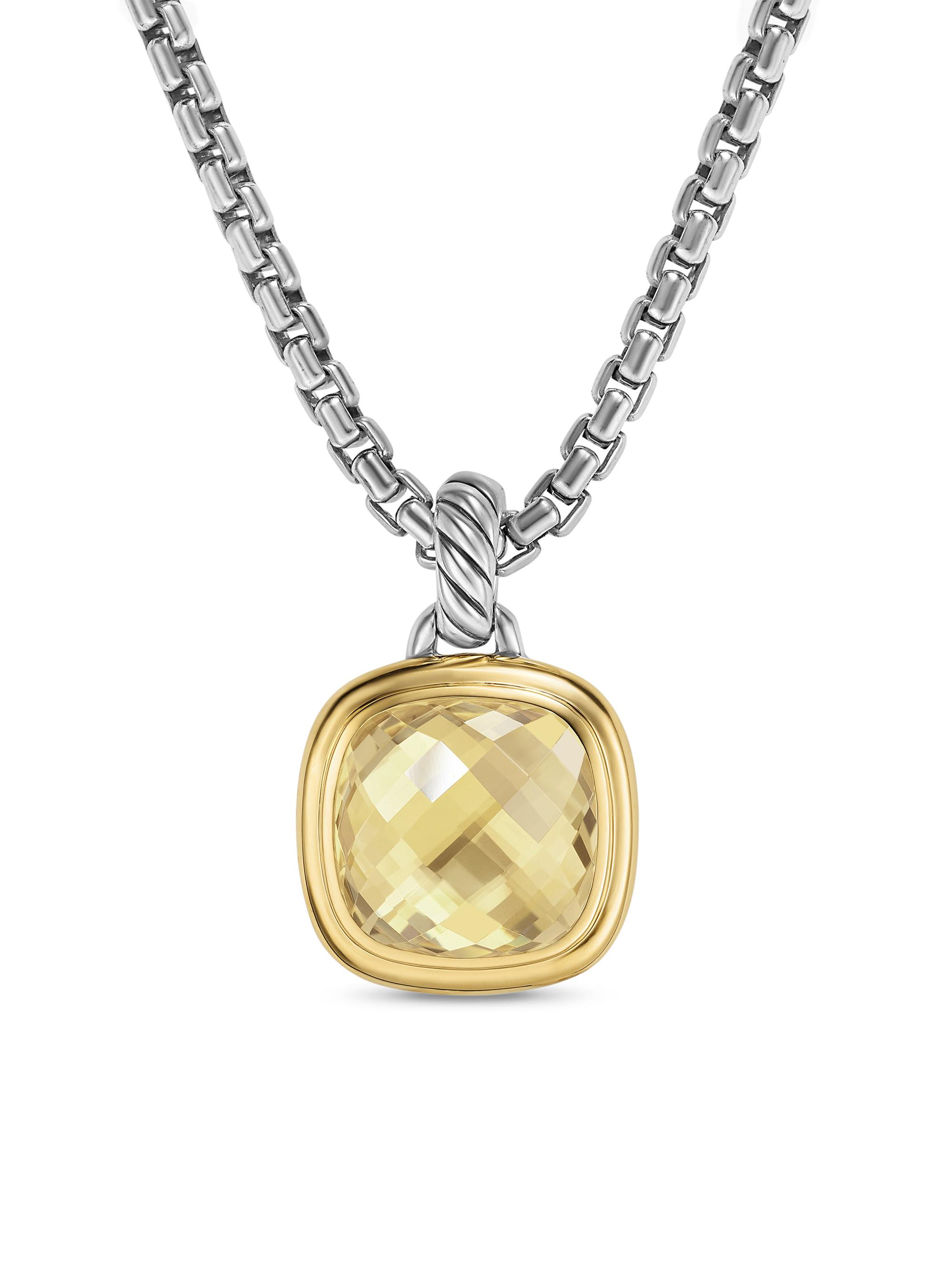 David Yurman Women's Albion Pendant in Sterling Silver - Champagne Citrine