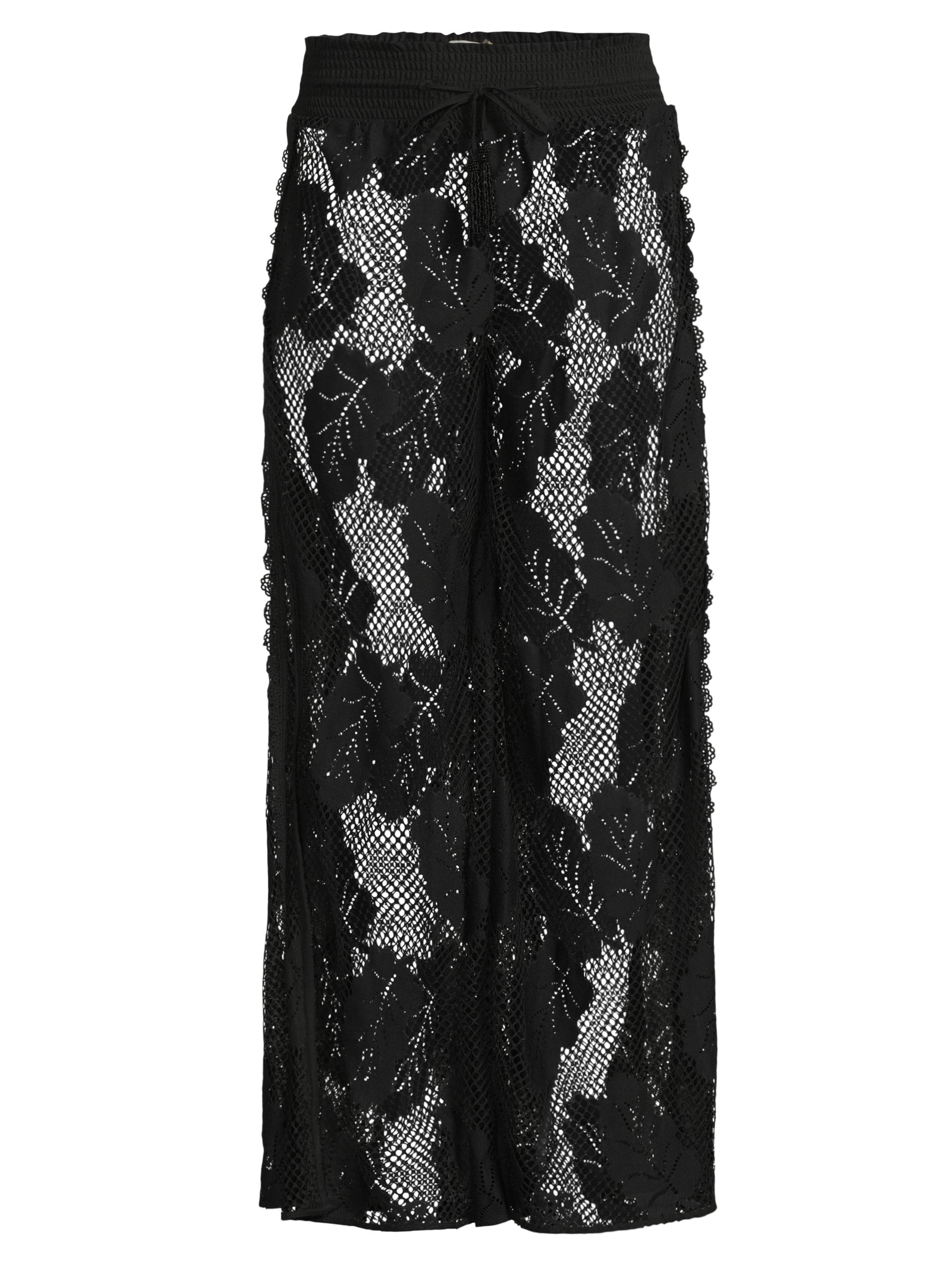 Ramy Brook Women's Luana Lace Wide-Leg Cover-Up Pants - Black