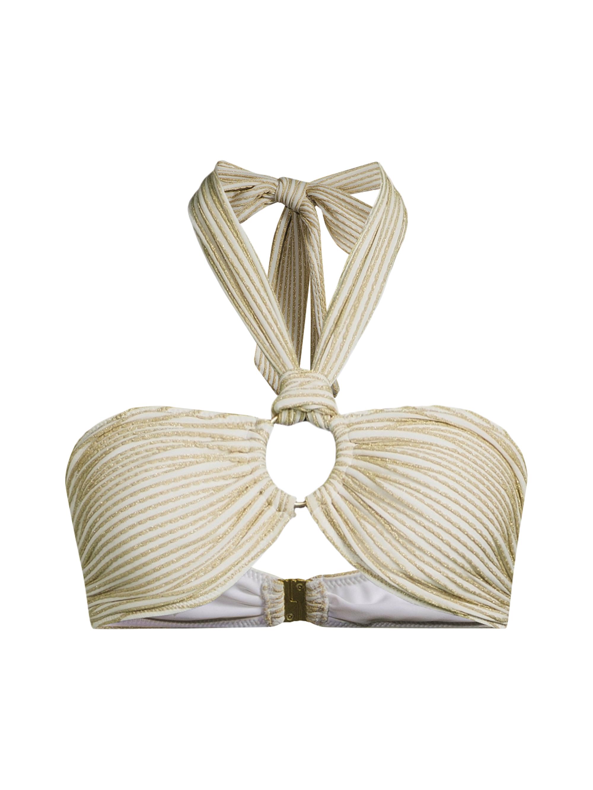 Ramy Brook Women's Scallop Marie Cut-Out Bikini Top - Gold Scallop