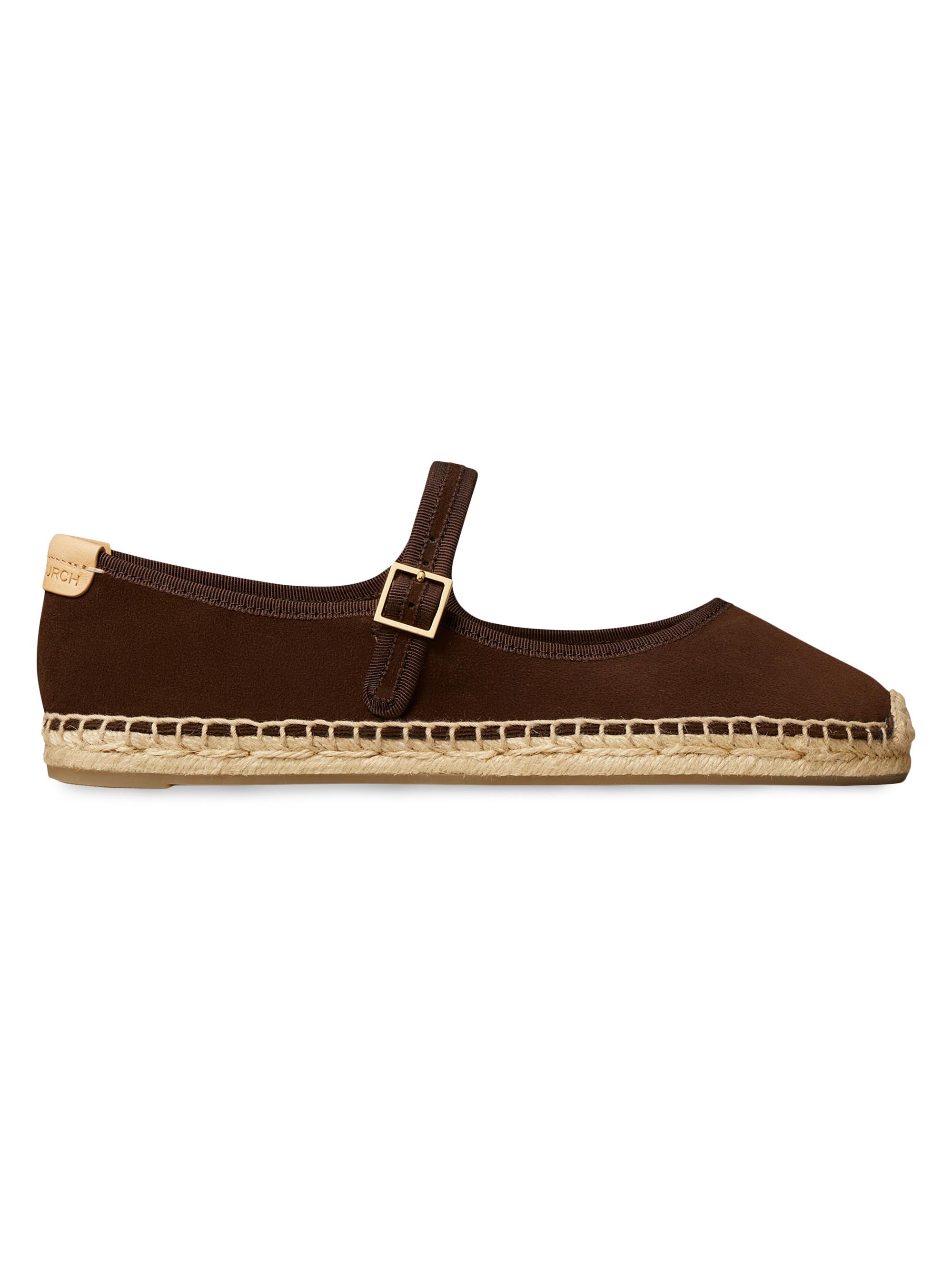 Tory Burch Women's Mary Jane Suede Espadrilles - Cocoa