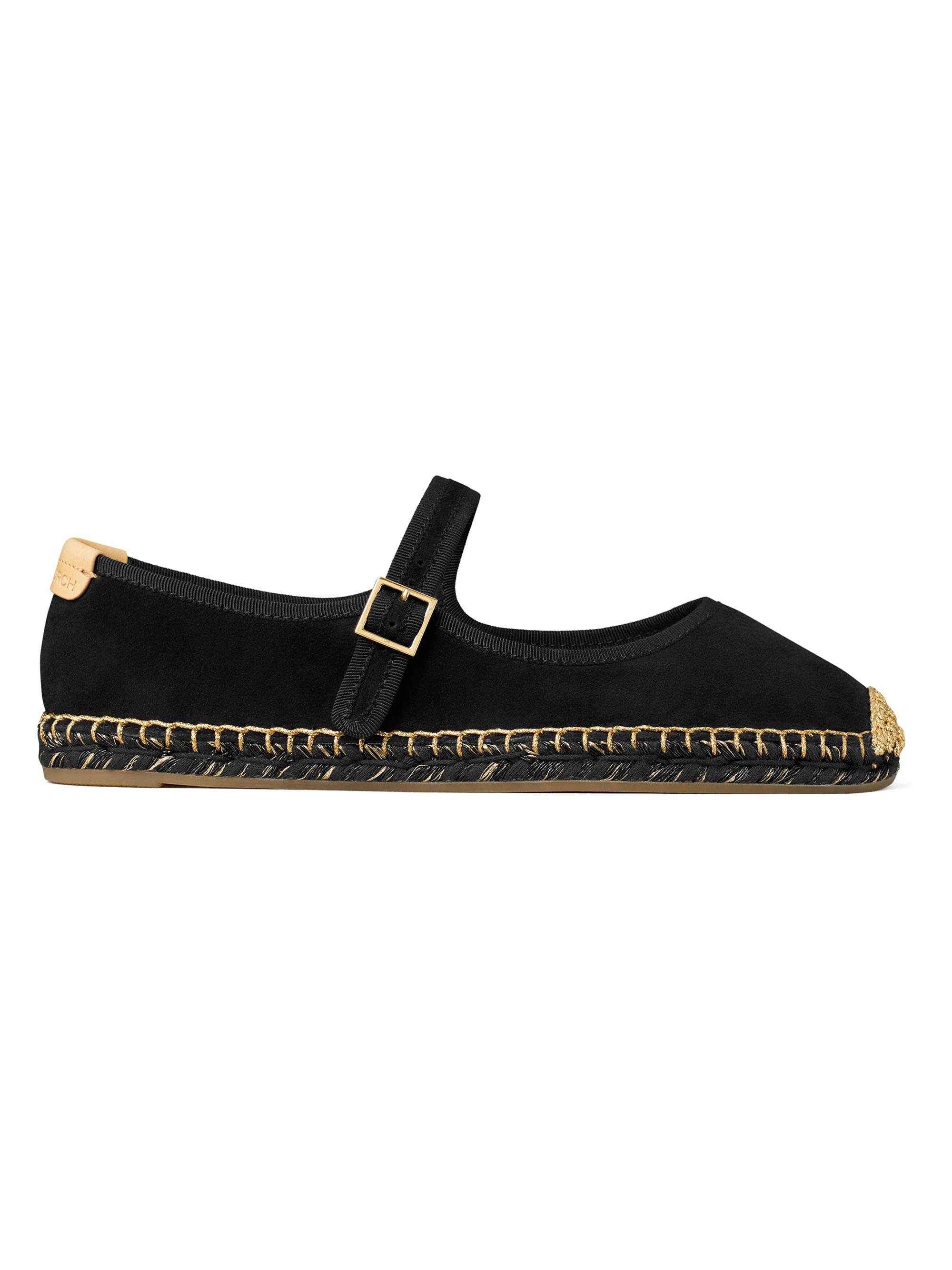 Tory Burch Women's Mary Jane Suede Espadrilles - Perfect Black