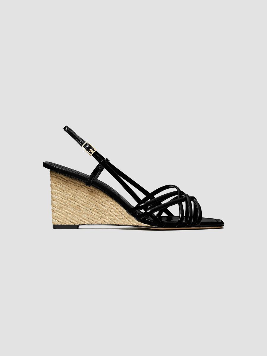 Tory Burch Multi Strap 75MM Wedge Sandals | Saks Fifth Avenue
