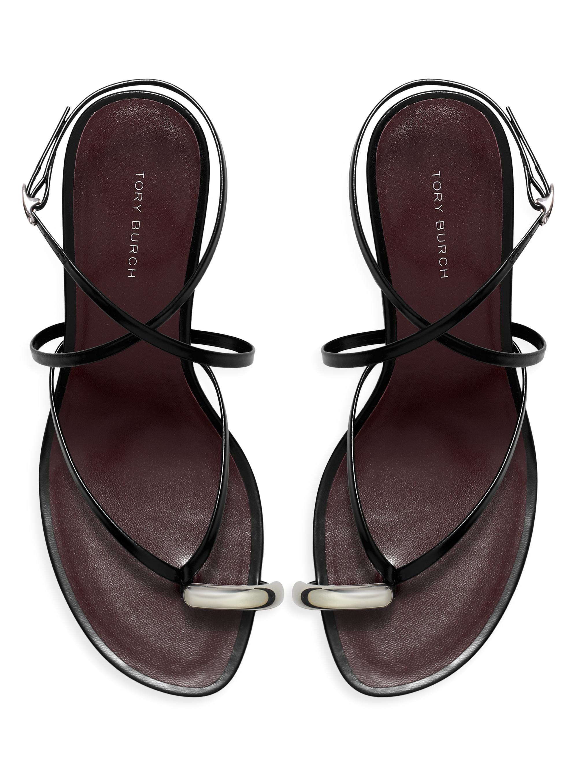 Tory Burch 65MM Patent Leather Sandals | Saks Fifth Avenue