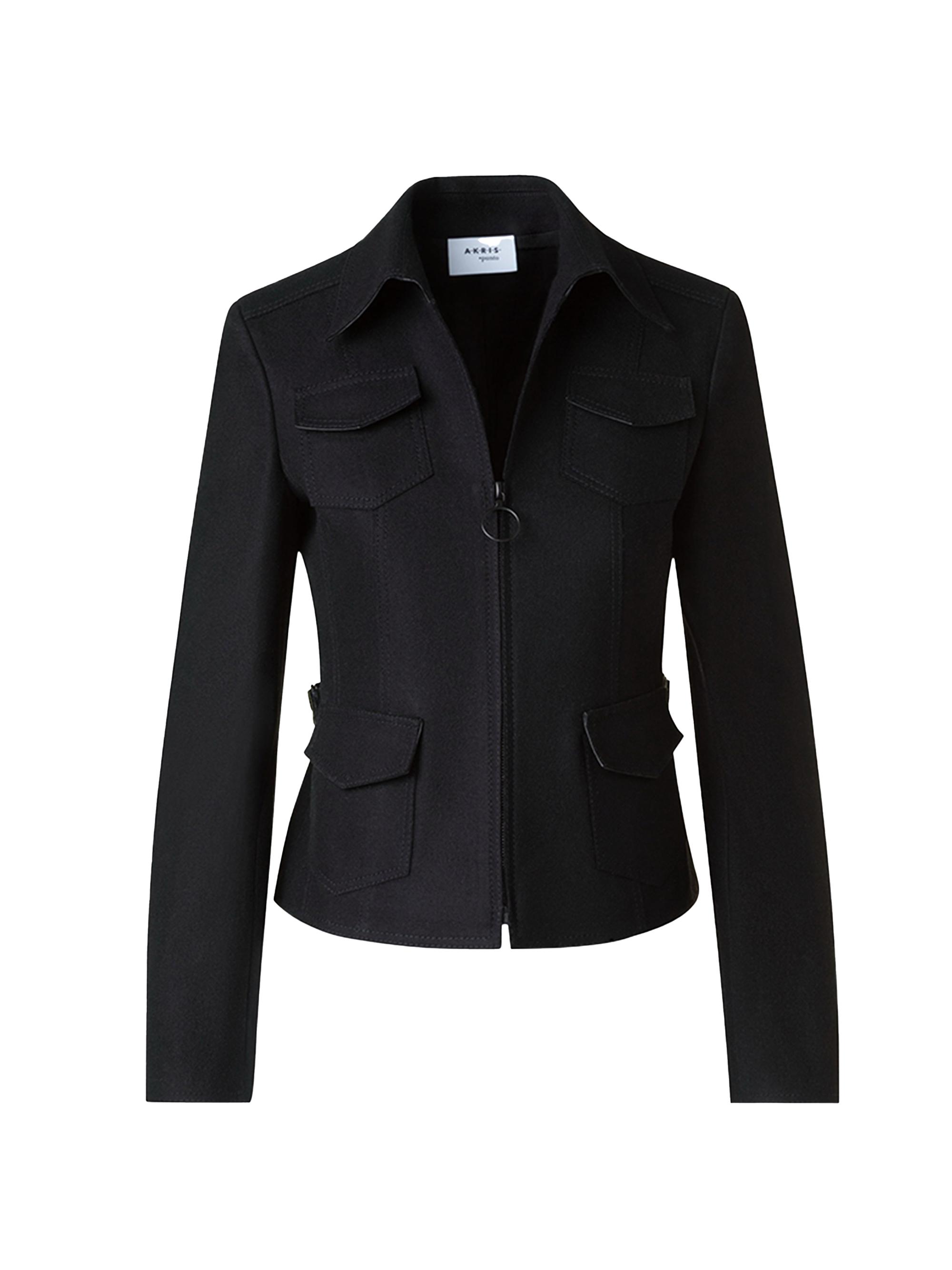 Akris punto Textured Jersey Zip-Front Biker Jacket | Saks Fifth Avenue