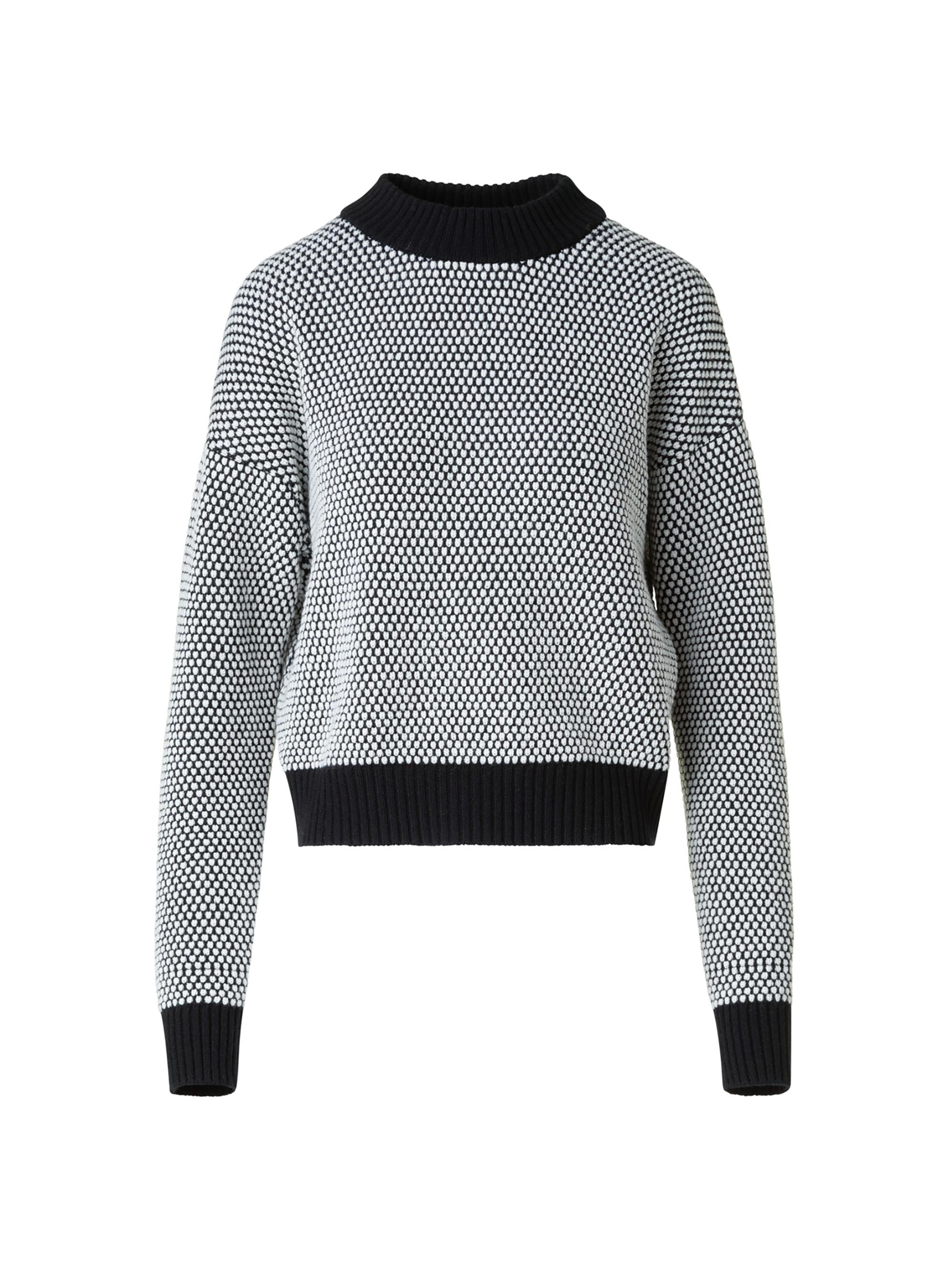 Akris punto Women's 3D Dot Wool-Cashmere Sweater - Cream Black