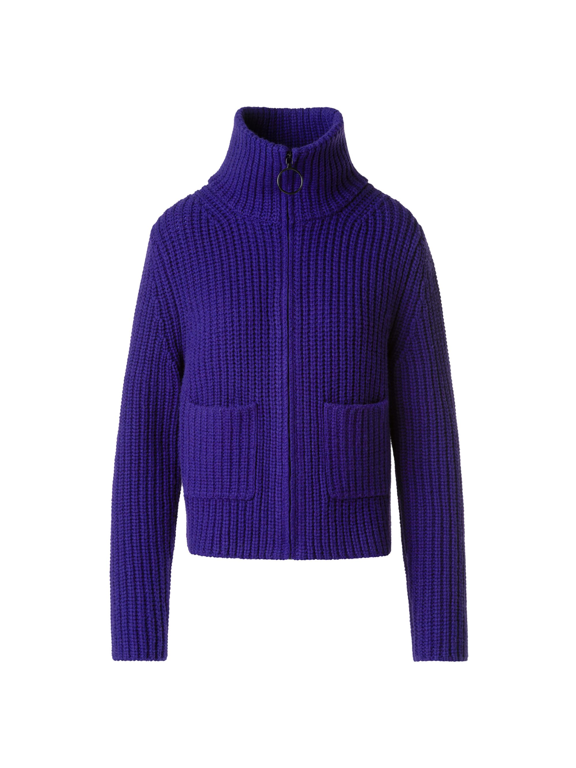 Akris punto Women's Chunky Wool-Cashmere Cardigan - Ultra Violet