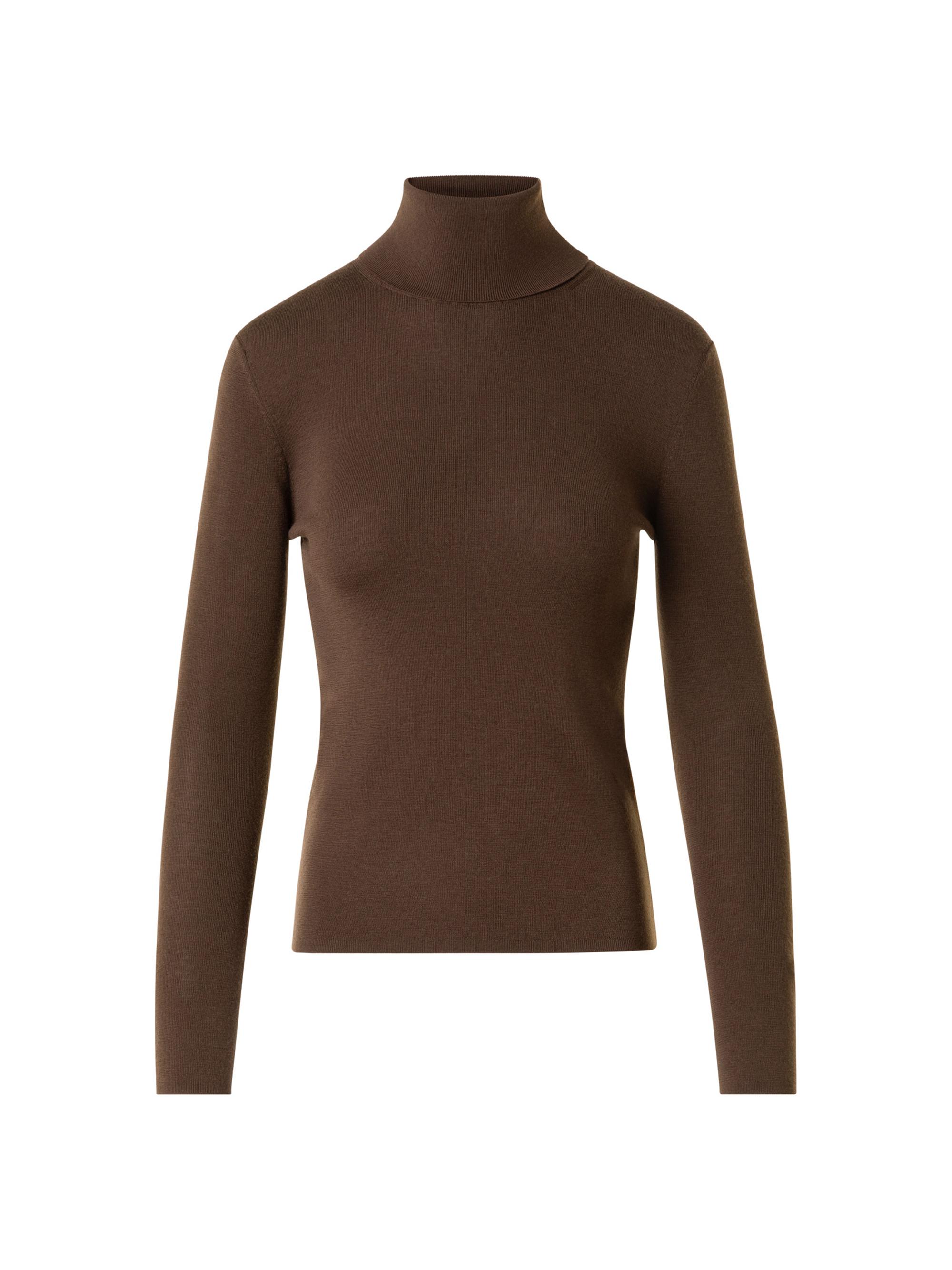 Akris punto Women's Virgin Wool Turtleneck Sweater - Bark