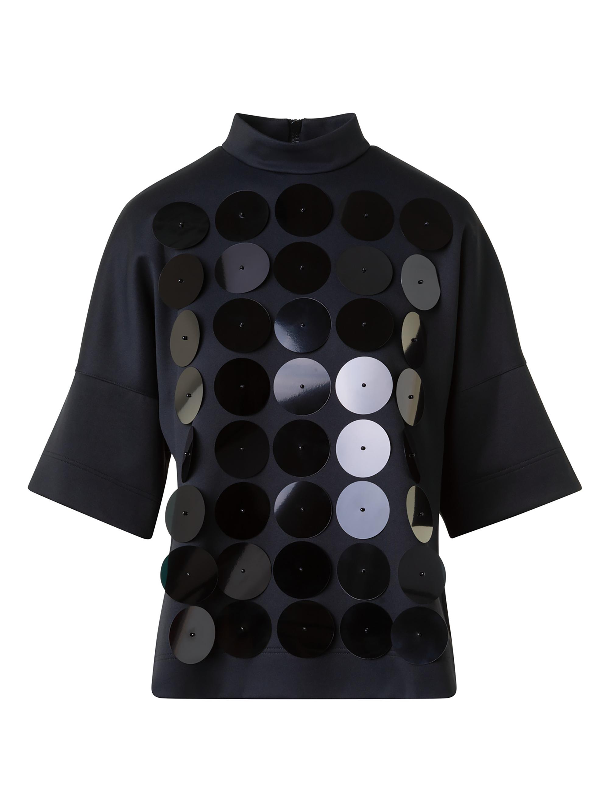 Akris punto Women's Dot Embellished Top - Black