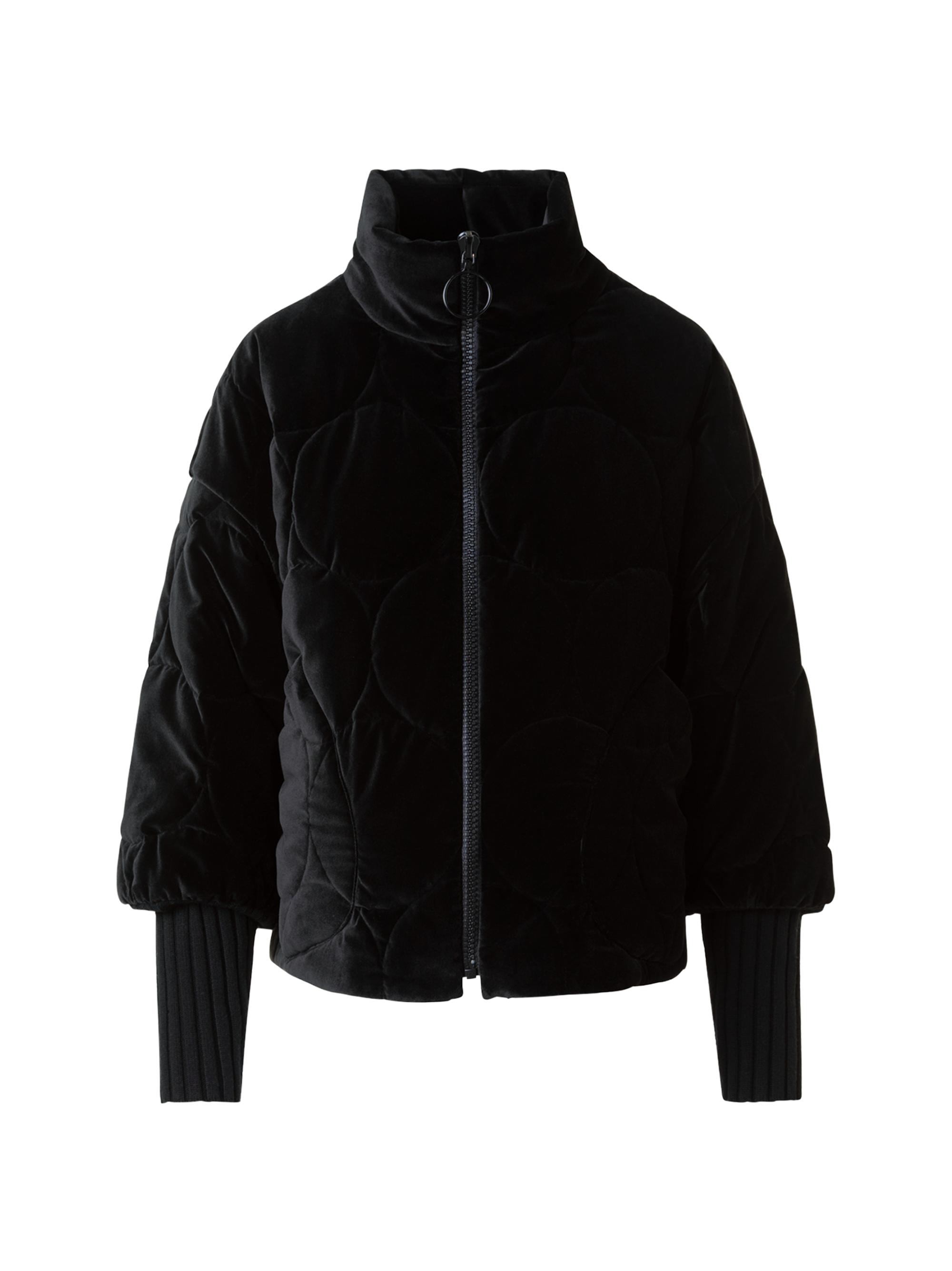 Akris punto Women's Quilted Velvet Zip-Up Jacket - Black