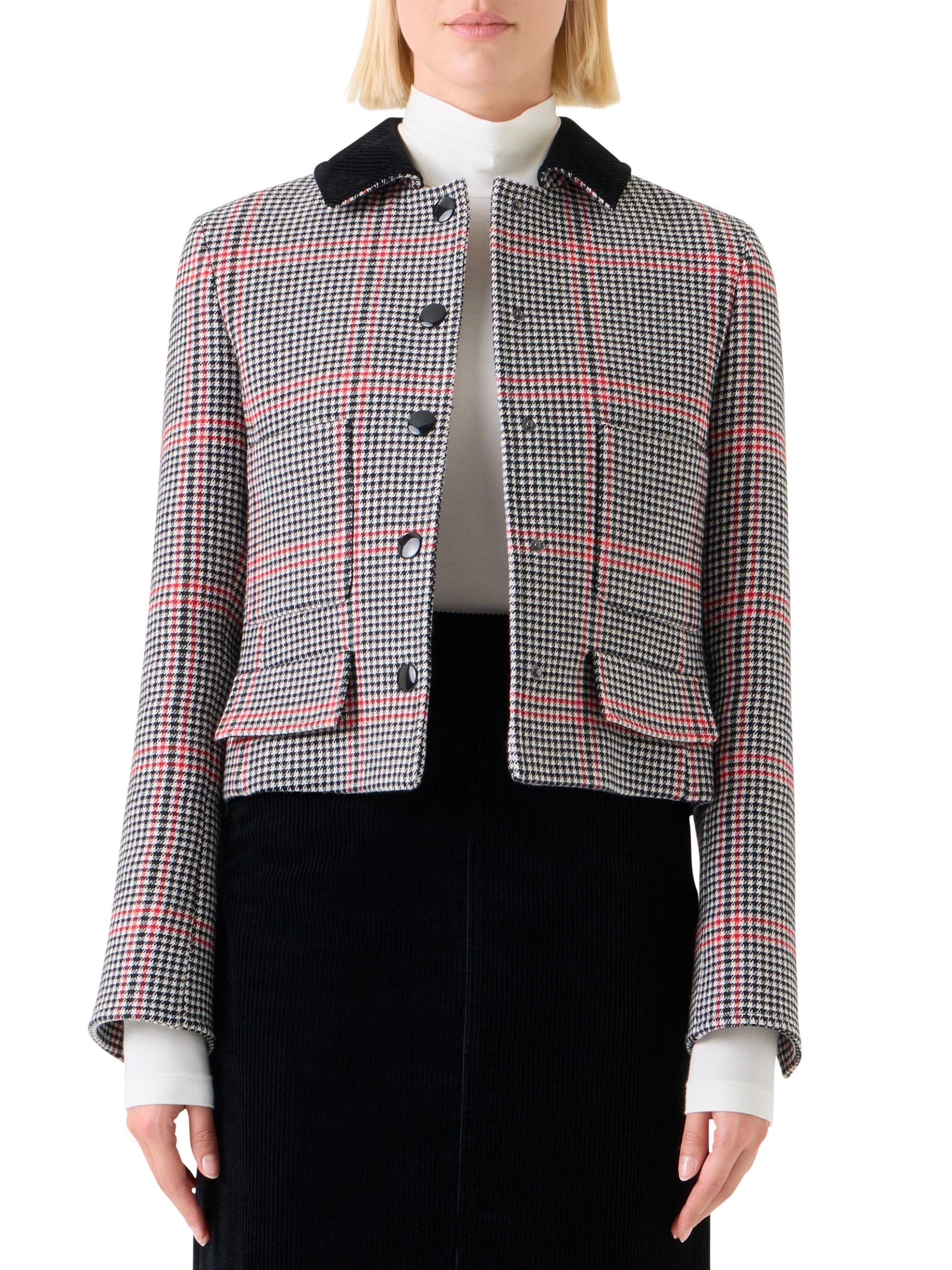 Akris punto Glen Plaid Houndstooth Virgin Wool Jacket | Saks Fifth