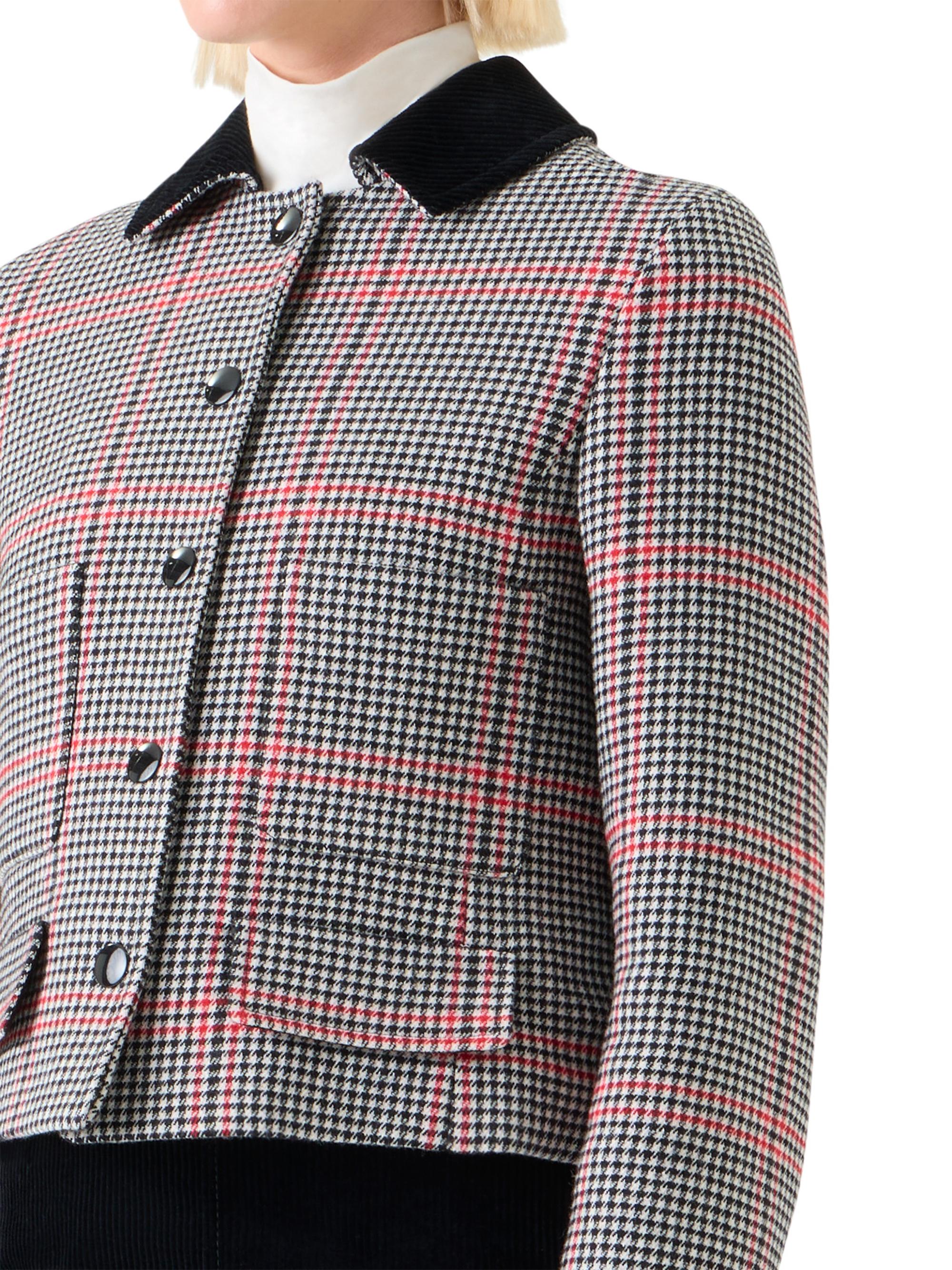 Akris punto Glen Plaid Houndstooth Virgin Wool Jacket | Saks Fifth
