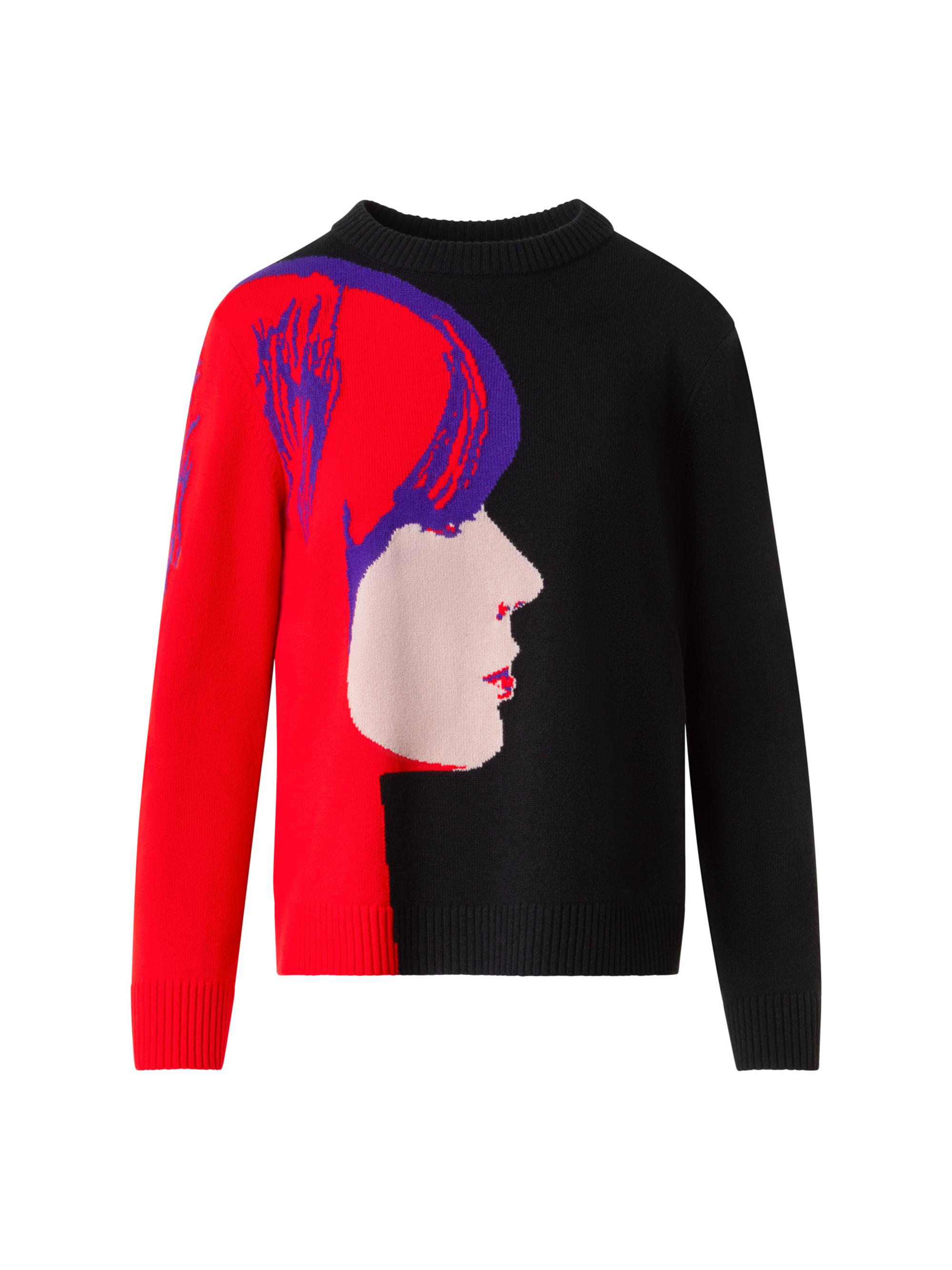 Akris punto Women's Francoise Hardy Graphic Virgin Wool-Cashmere Sweater - Black Multi