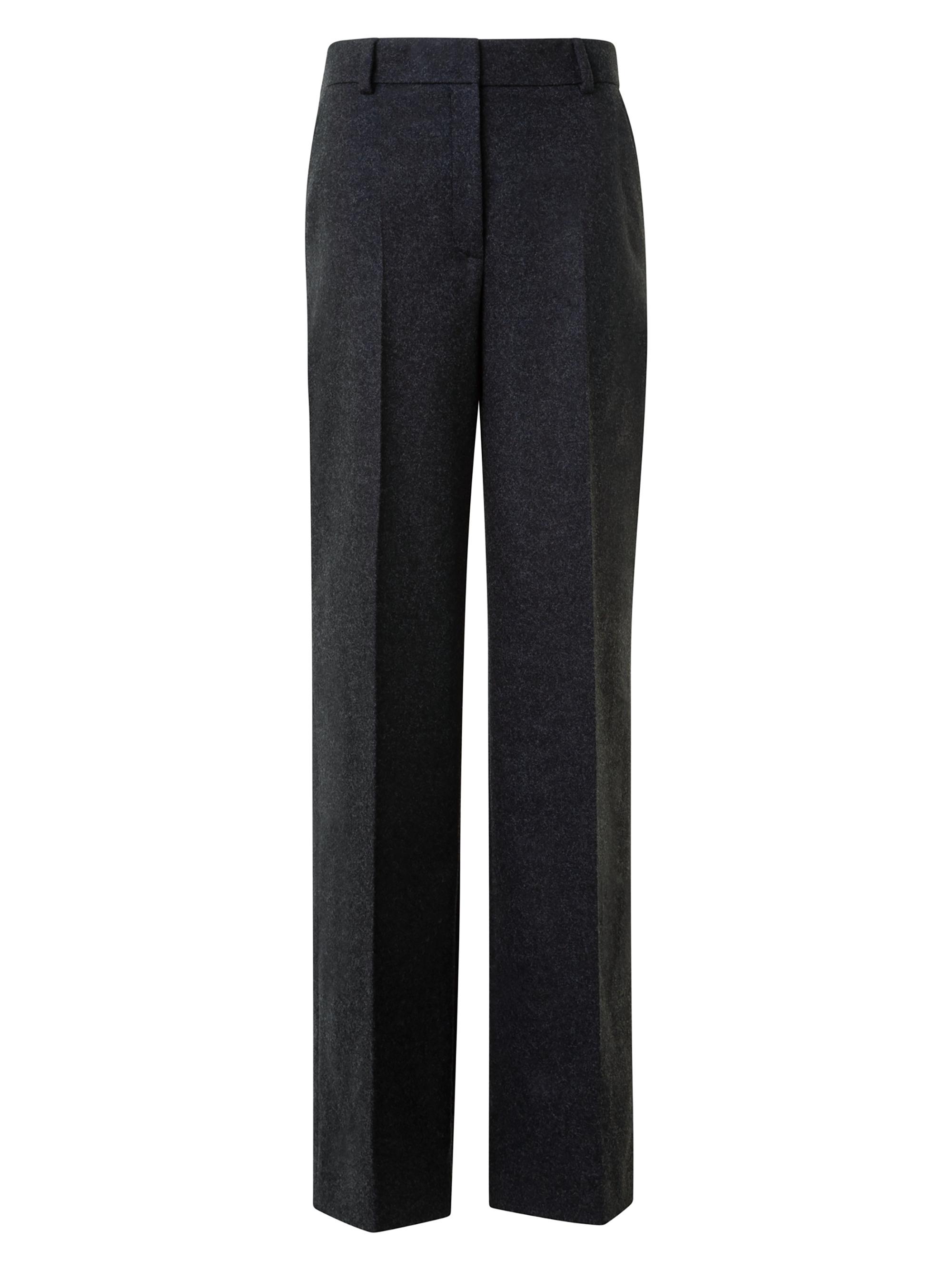 Akris punto Women's Chiaro Flannel Wool Pants - Charcoal