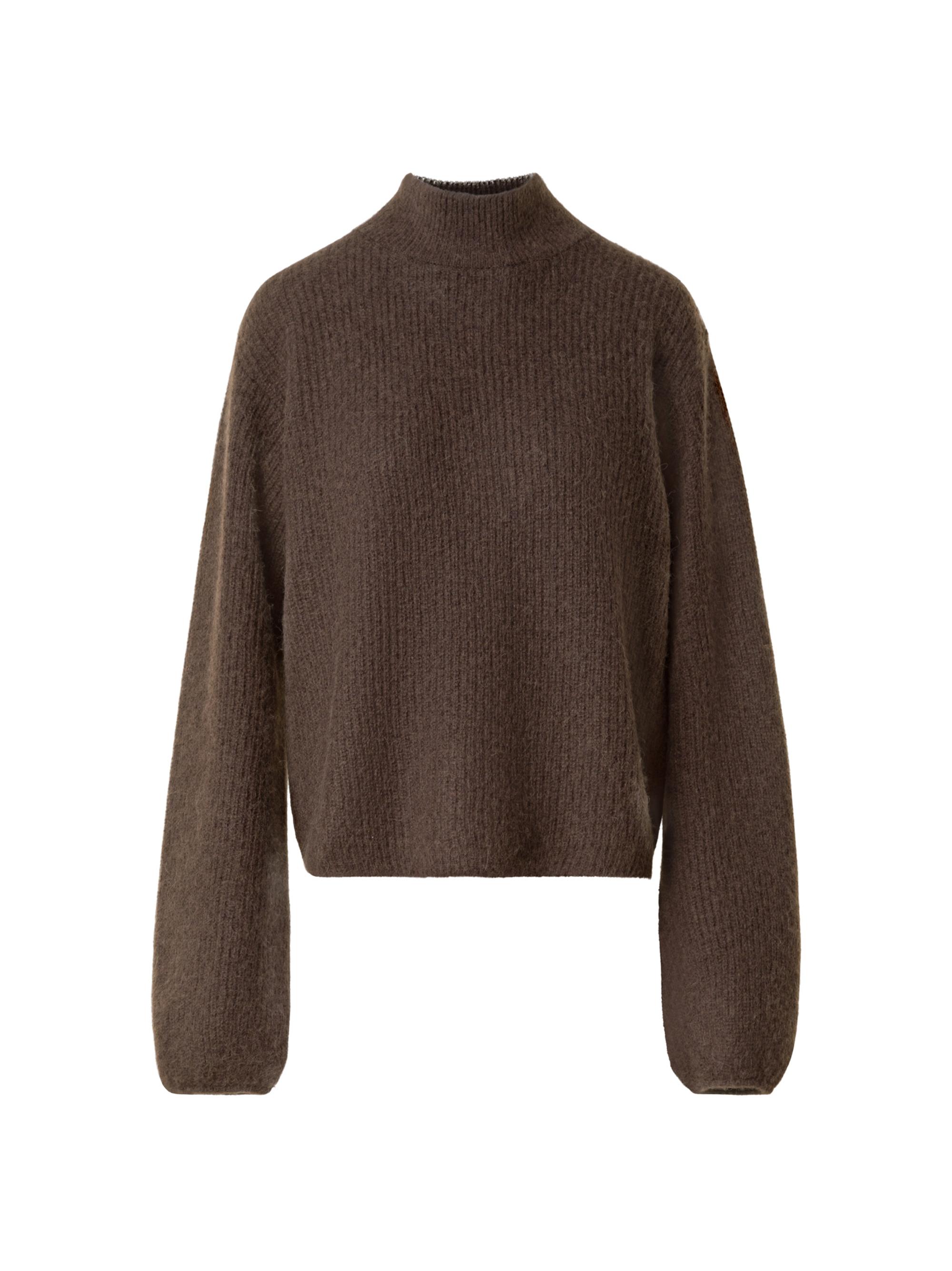 Akris punto Women's Relaxed Alpaca-Blend Sweater - Bark