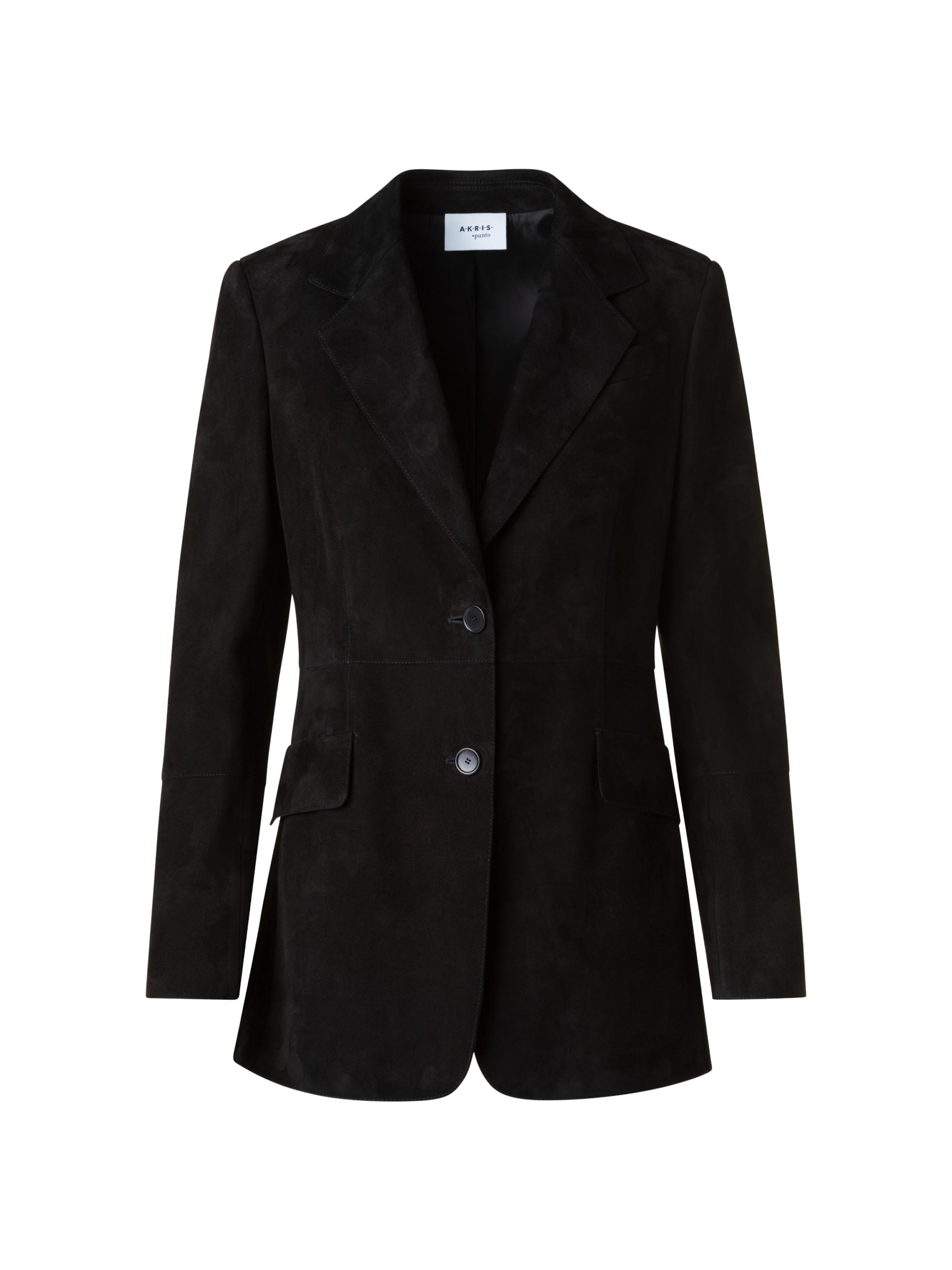 Akris punto Women's Suede Two-Button Blazer - Black