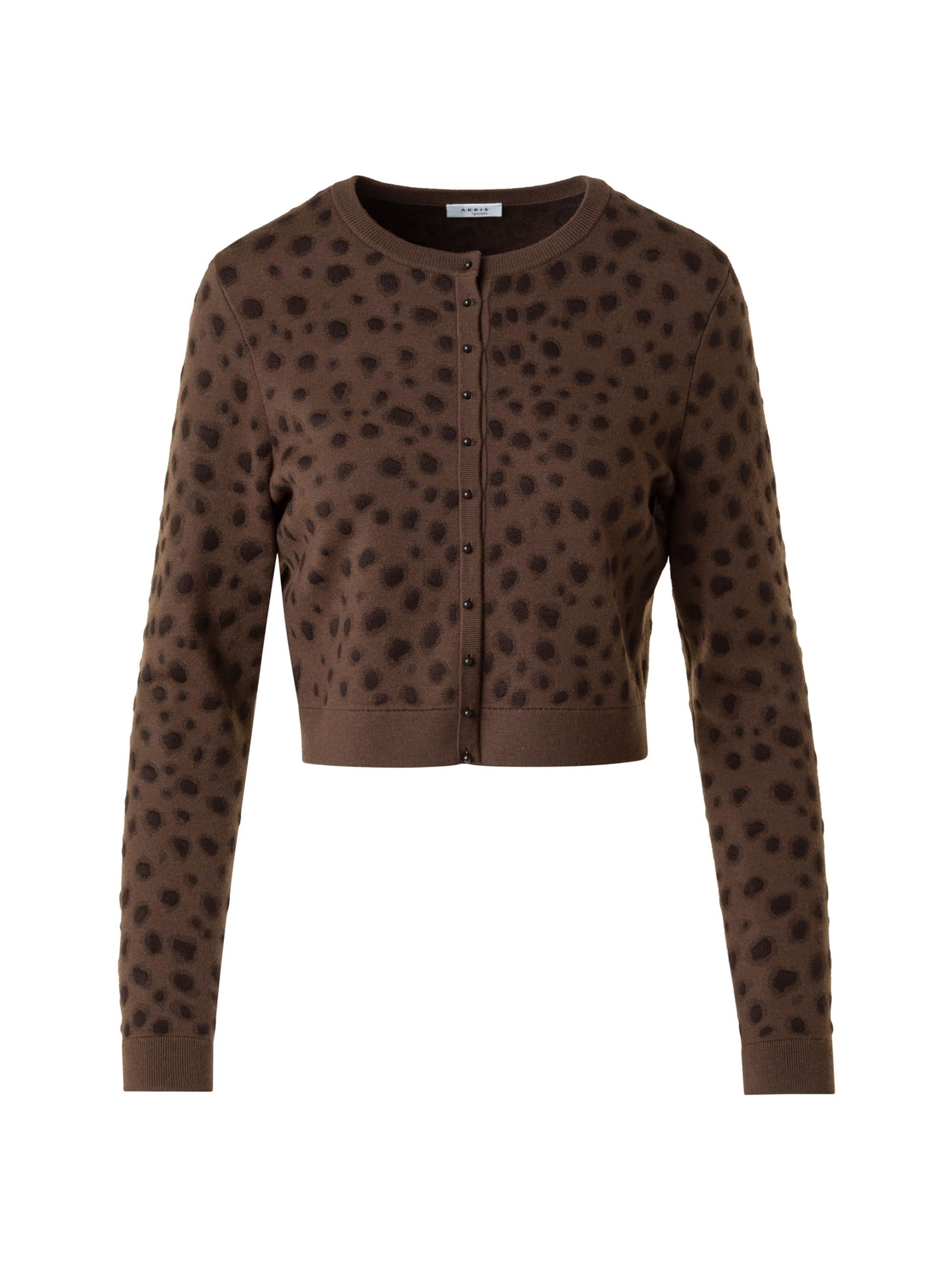 Akris punto Striped Virgin Wool-Blend Crewneck Cardigan | Saks