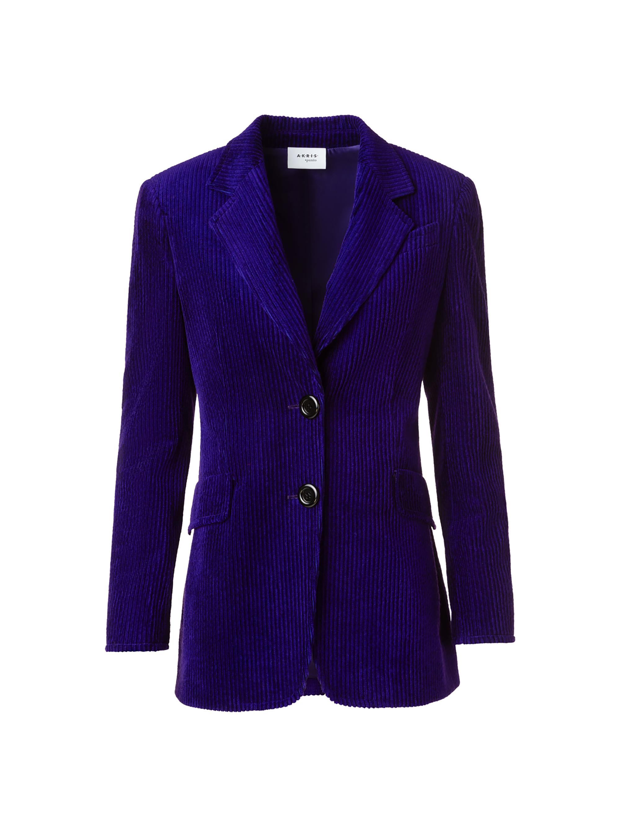 Akris punto Women's Corduroy Boyfriend Blazer - Ultra Violet