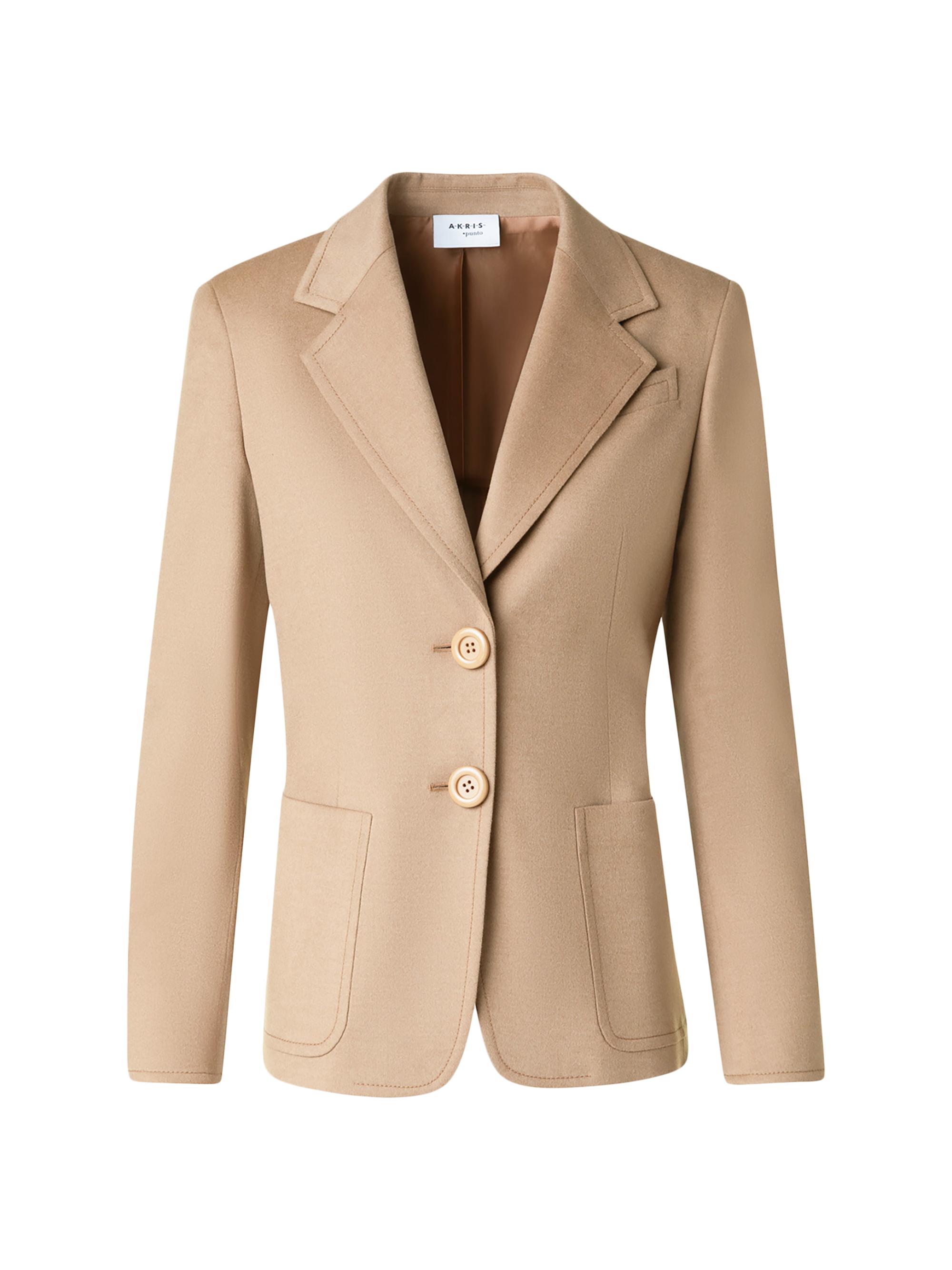 Akris punto Women's Wool-Cashmere Two-Button Blazer - Camel