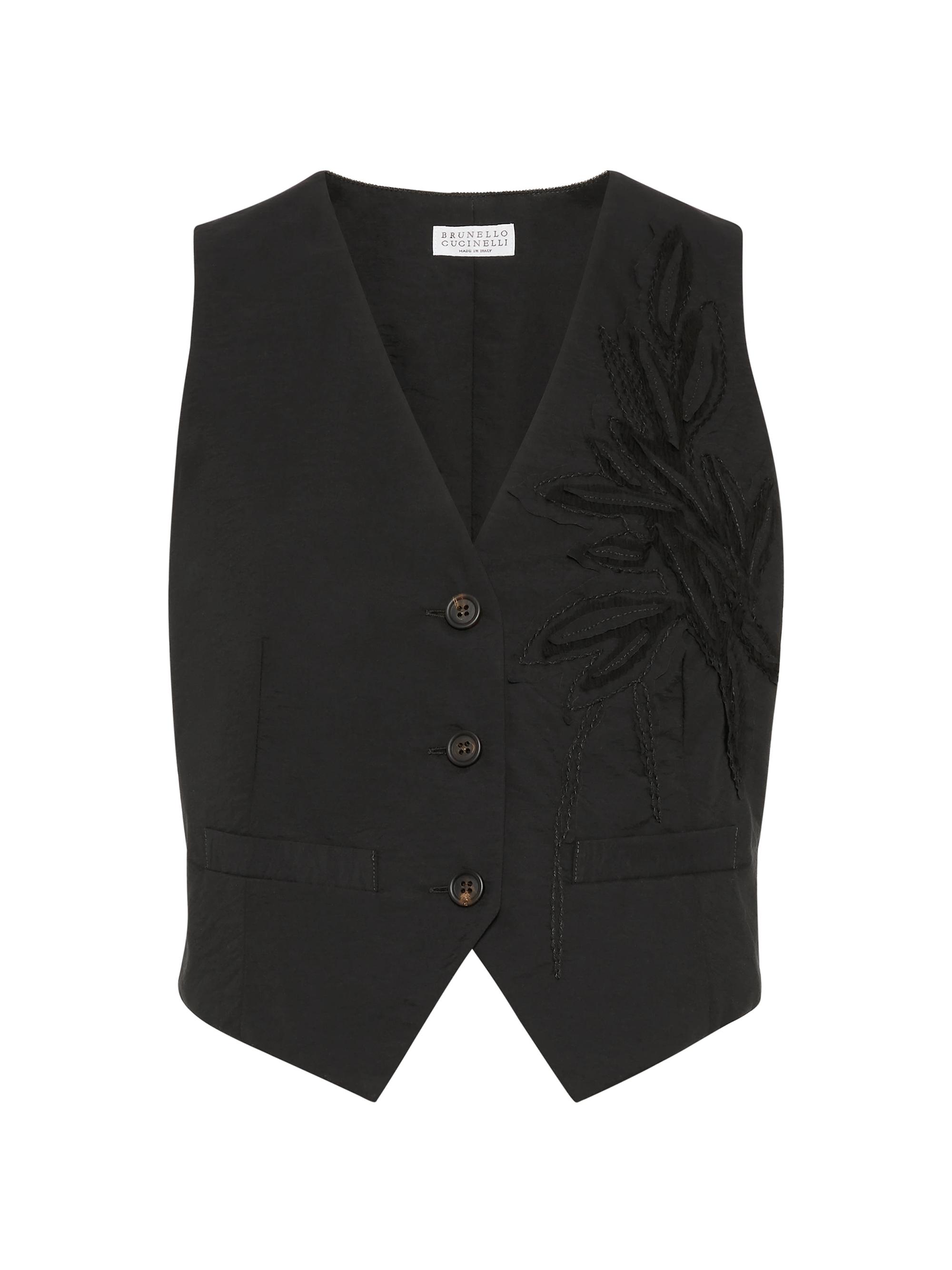 Brunello Cucinelli Women's Techno Cotton Poplin Vest - Black