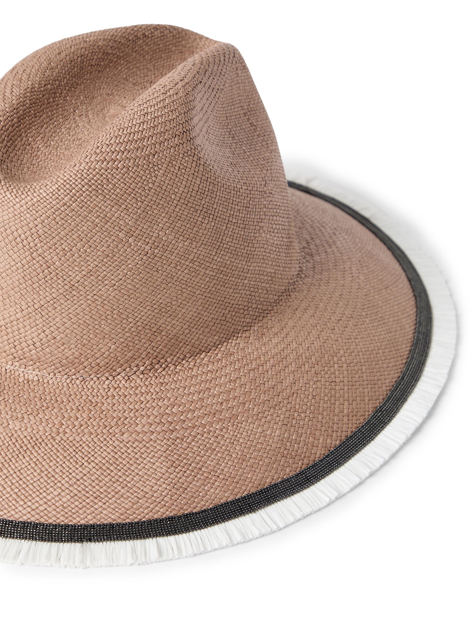 Brunello Cucinelli Straw Fedora with Precious Raffia Trim | Saks Fifth ...