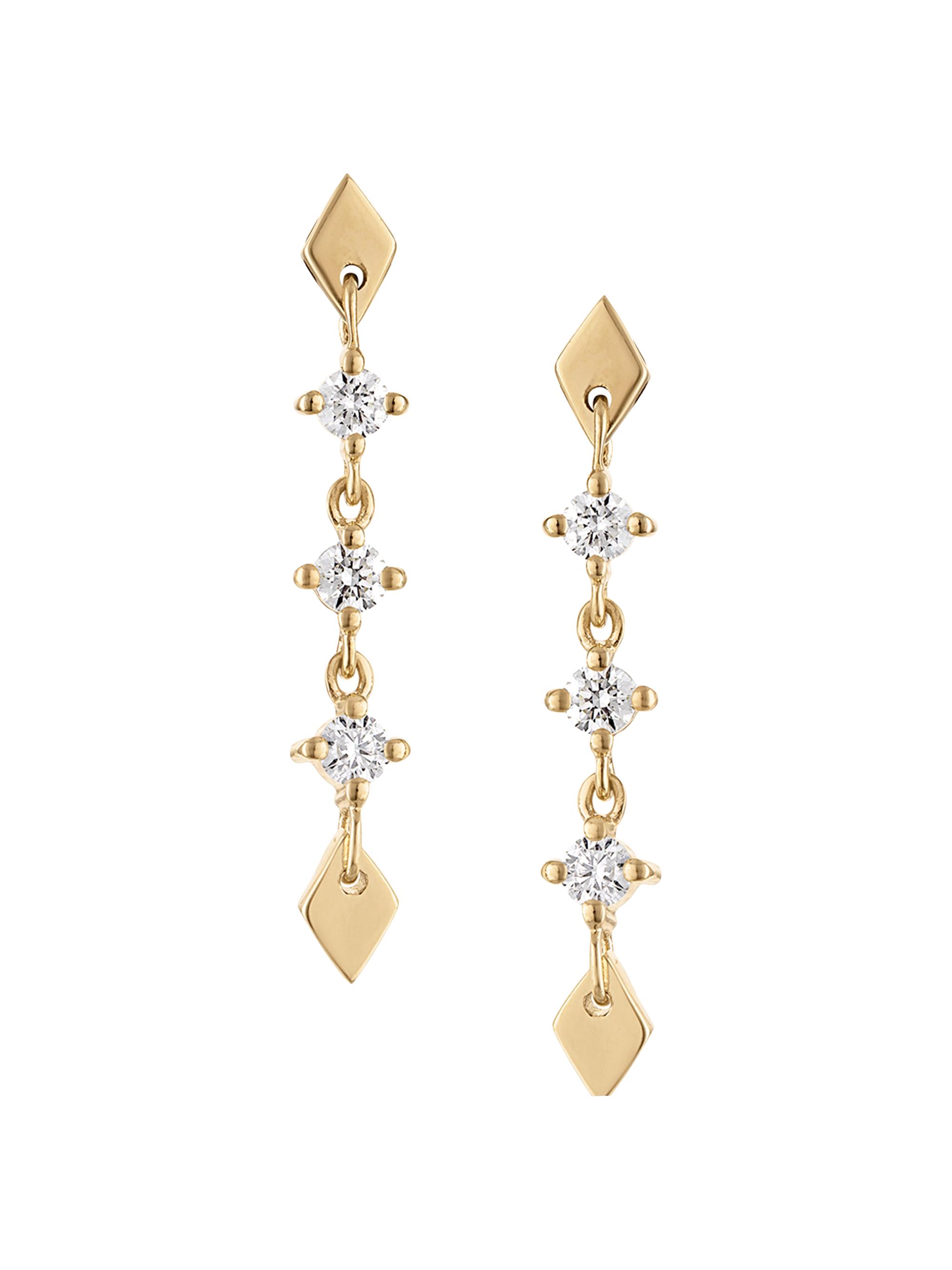 Eden Presley Women's Shine 14K Yellow Gold & 0.37 TCW Diamond Drop Earrings - Yellow Gold