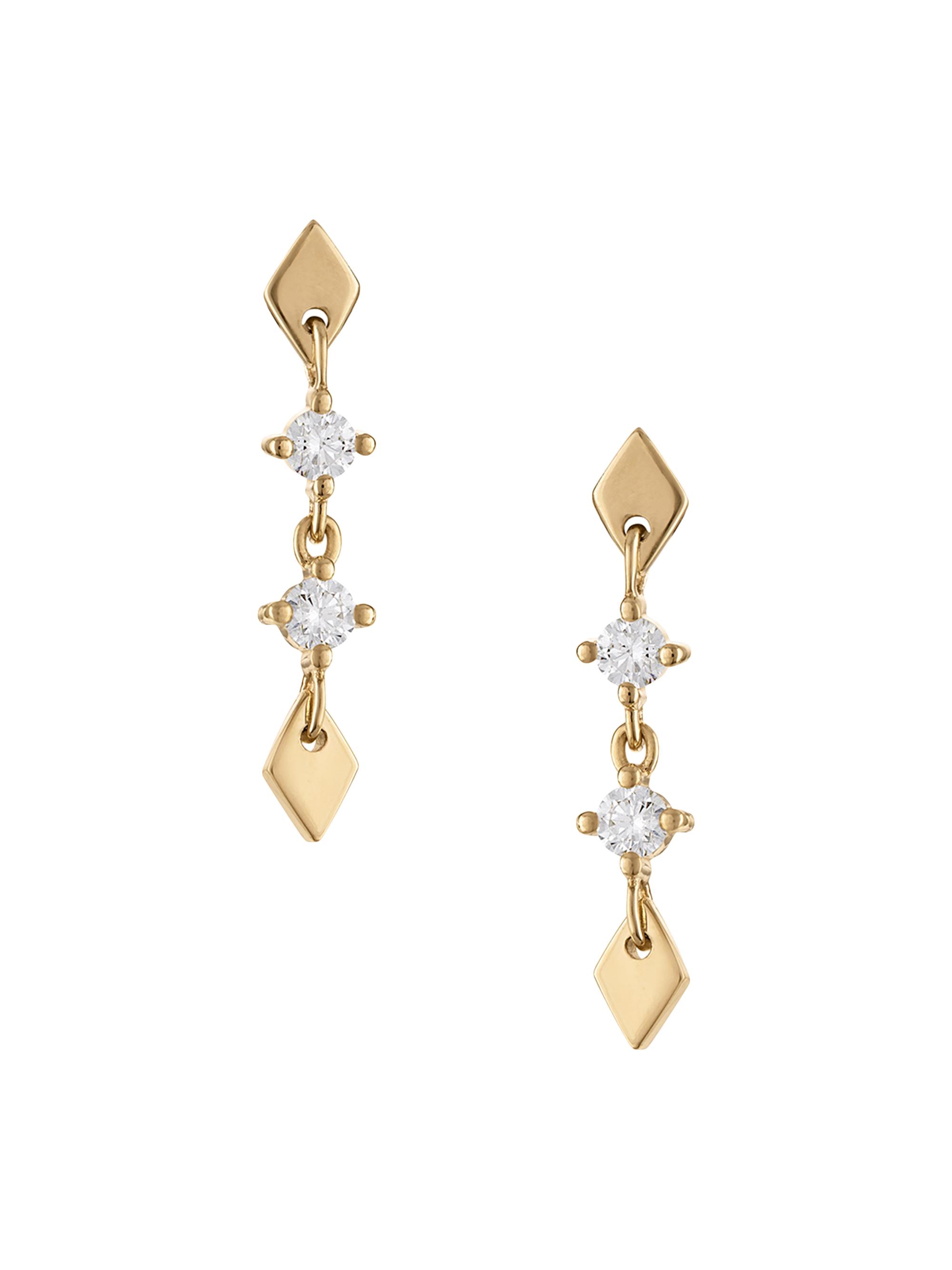 Eden Presley Women's Shine 14K Yellow Gold & 0.25 TCW Diamond Drop Earrings - Yellow Gold