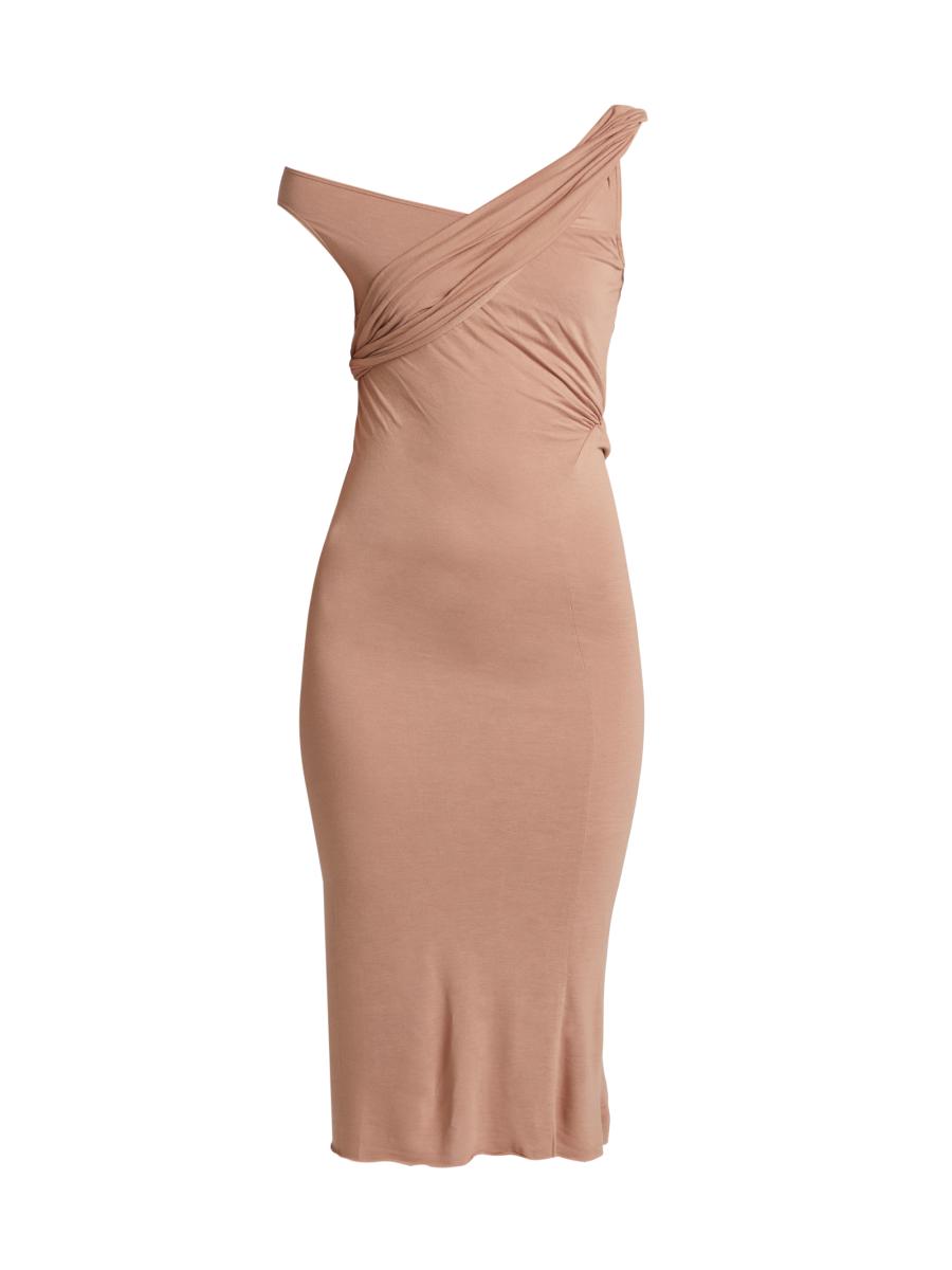 ワンピース RICK OWENS PIRAMID SILK BLEND MIDI DRESS WITH LACE DETAIL RICK OWENS Draped satin midi wrap dress | NET-A-PORTER