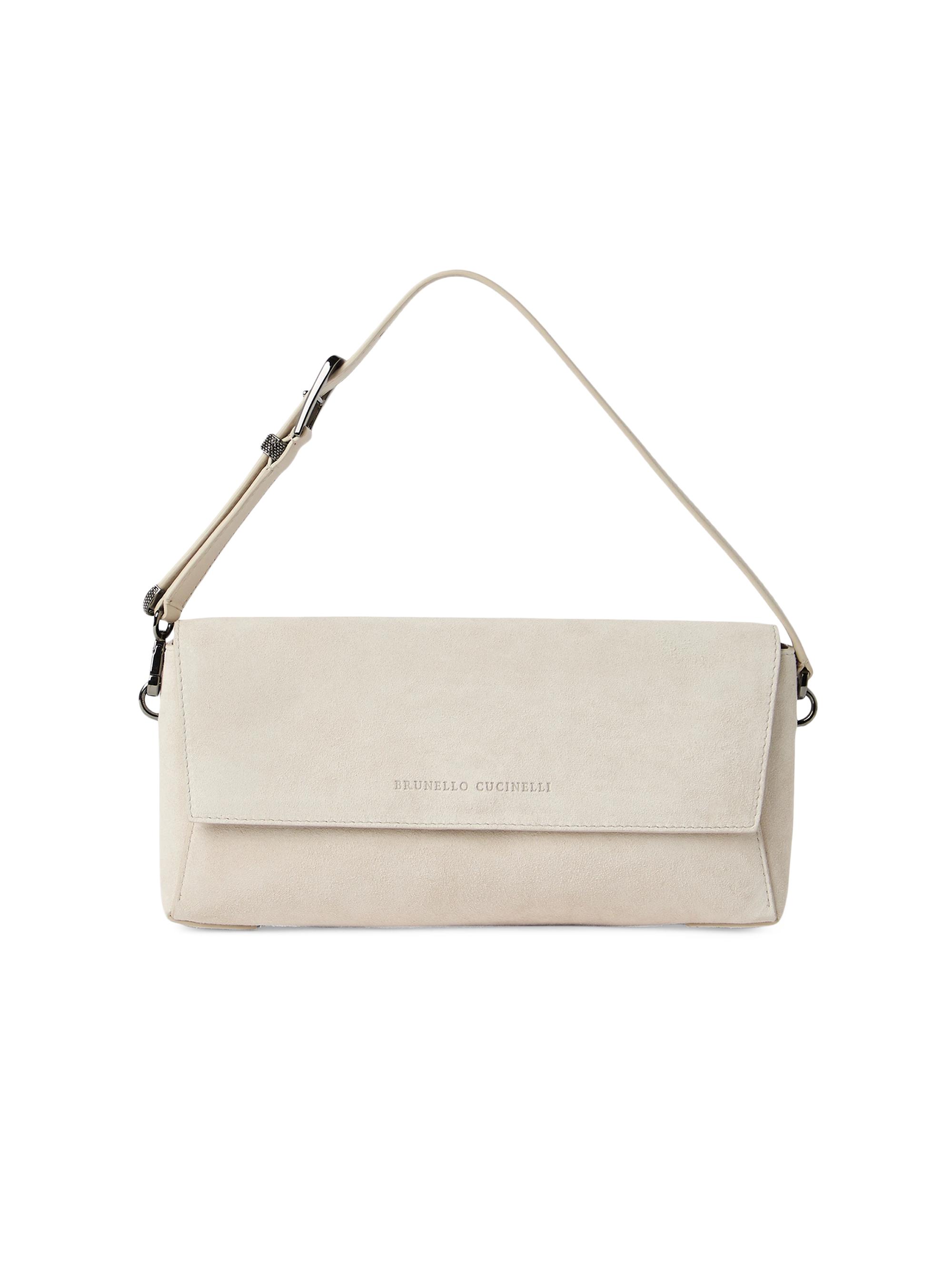 Brunello Cucinelli Women's Duo Clutch Bag in Suede with Monili -
