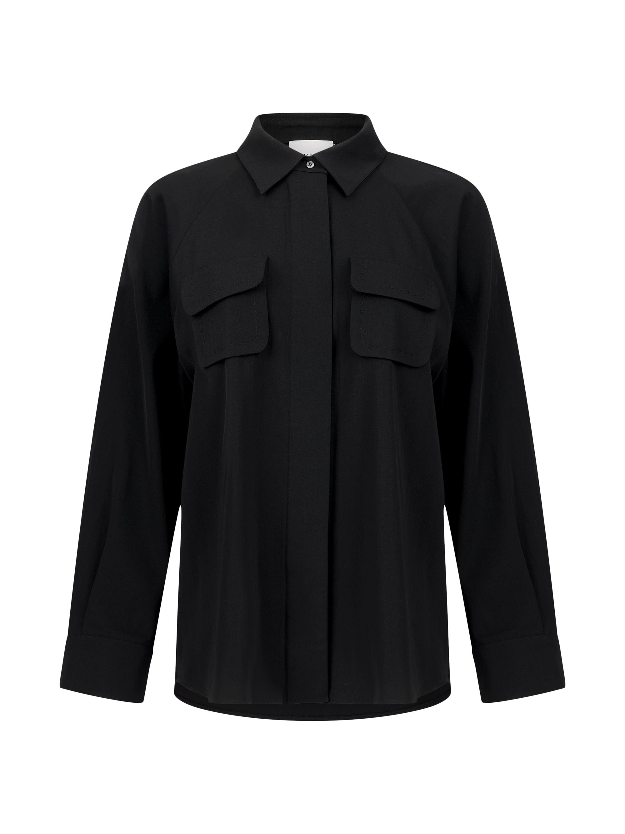 Careste Women's Mandy Relaxed Wool Shirt - Black