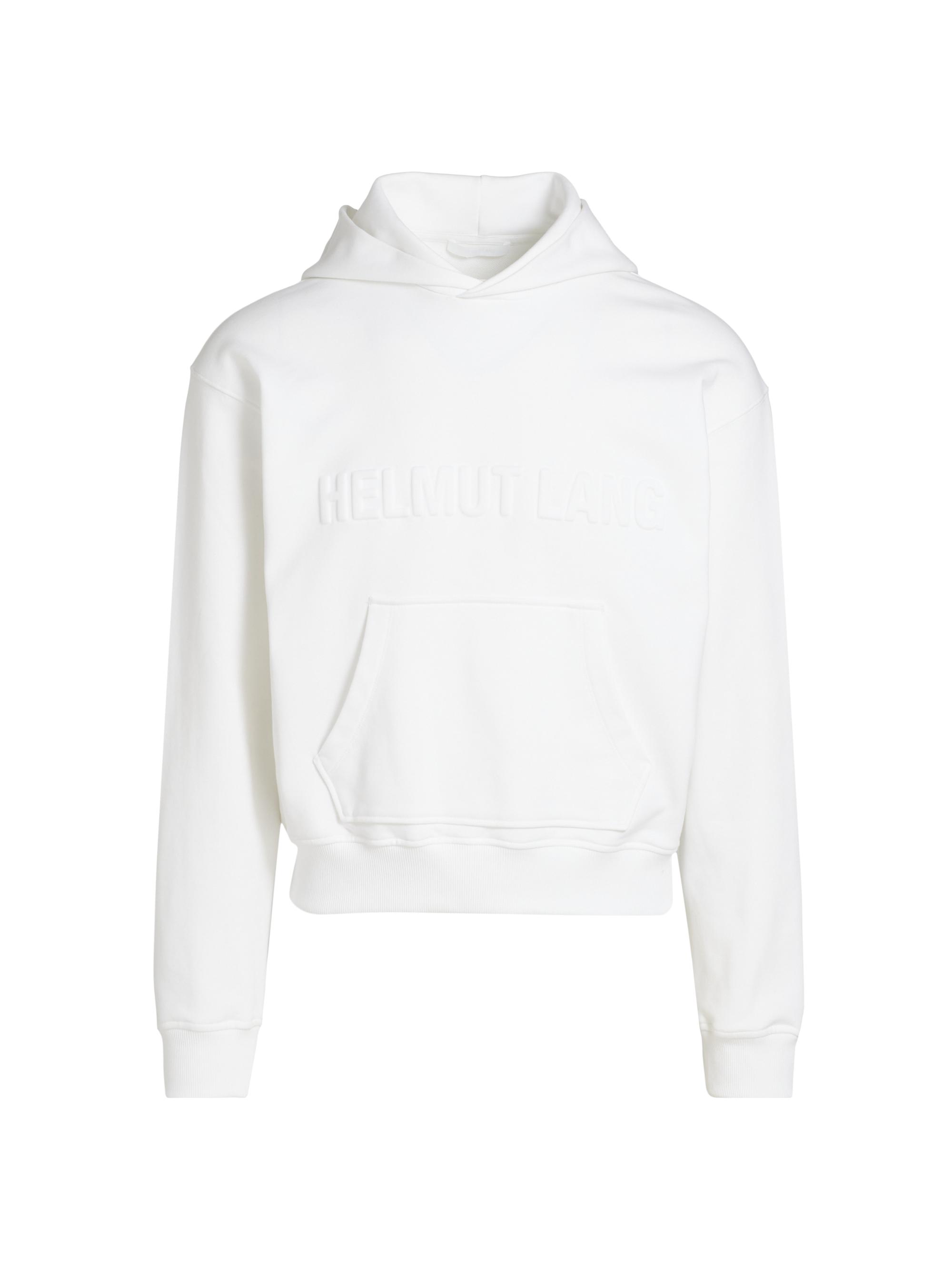 Helmut Lang Men's Embossed Studio Hoodie - White