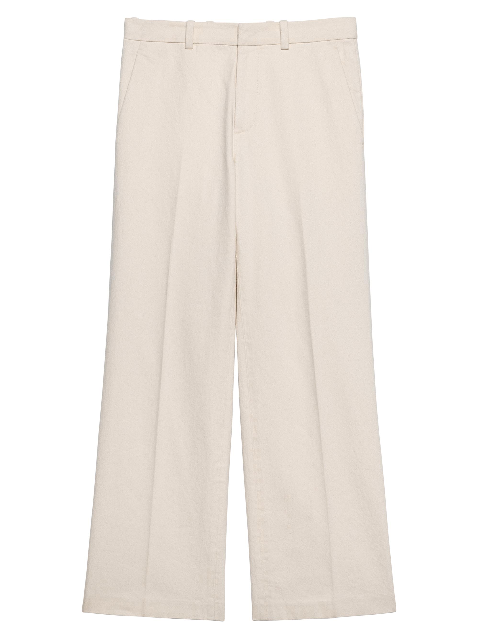 Helmut Lang Men's Car Jean Stretch Wide-Leg Pants - Ecru