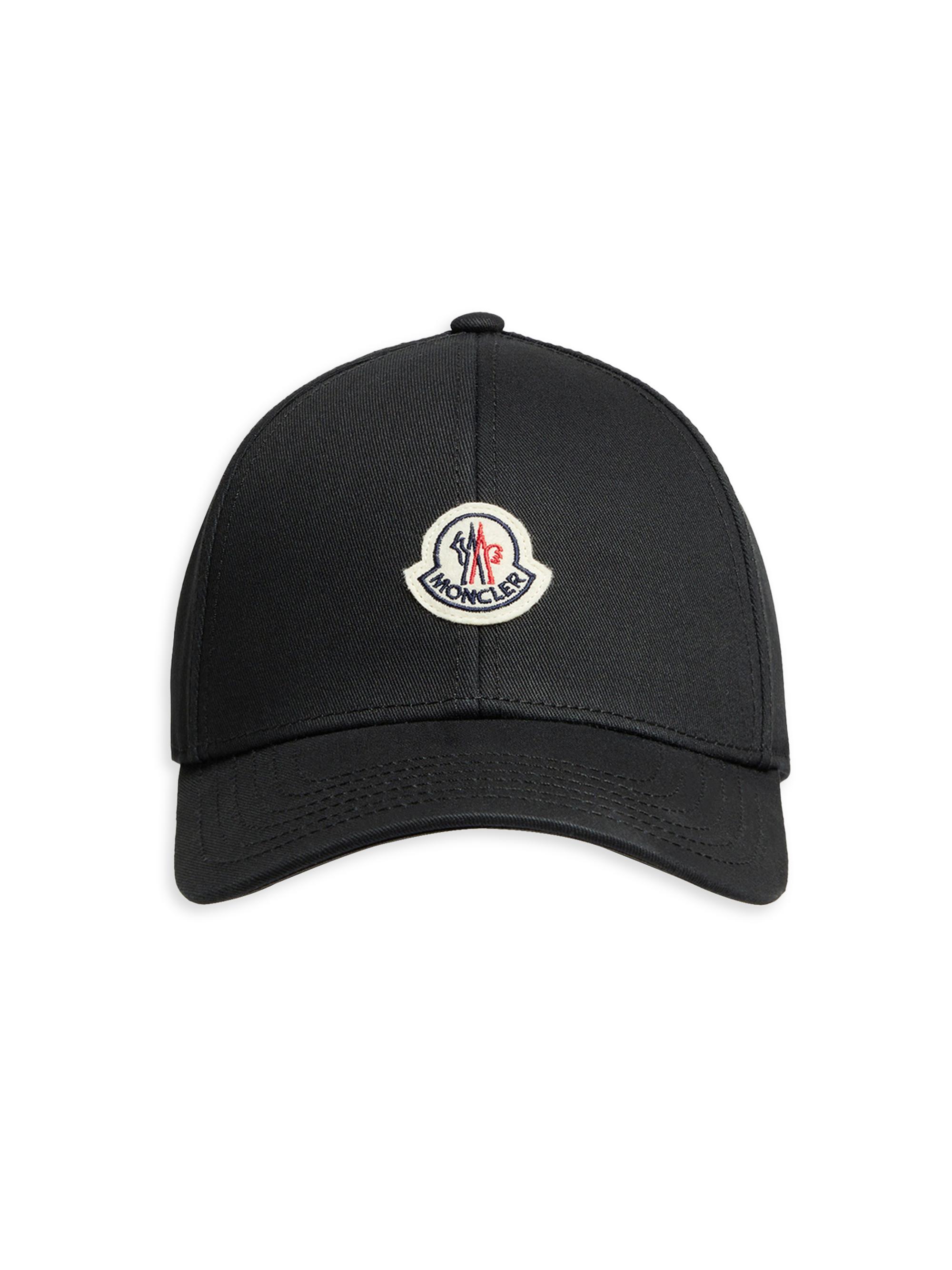 Moncler Men's Baseball Cap in Gabardine - Black